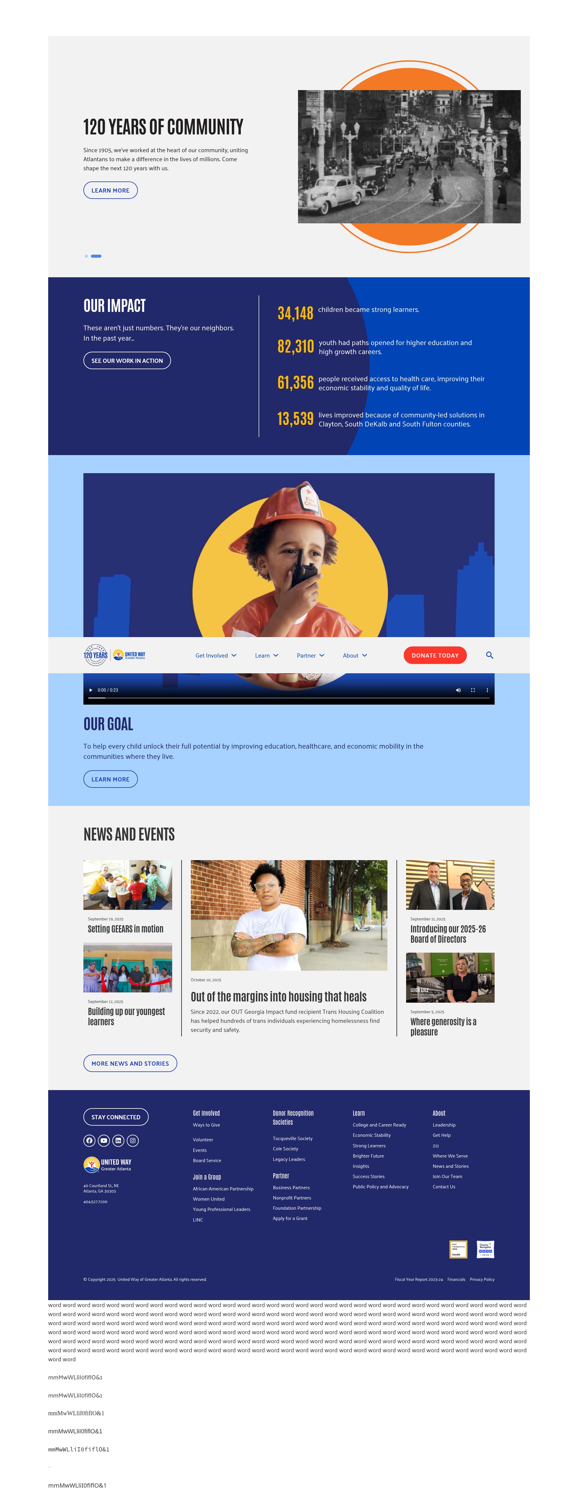 Screenshot of unitedwayatlanta.org