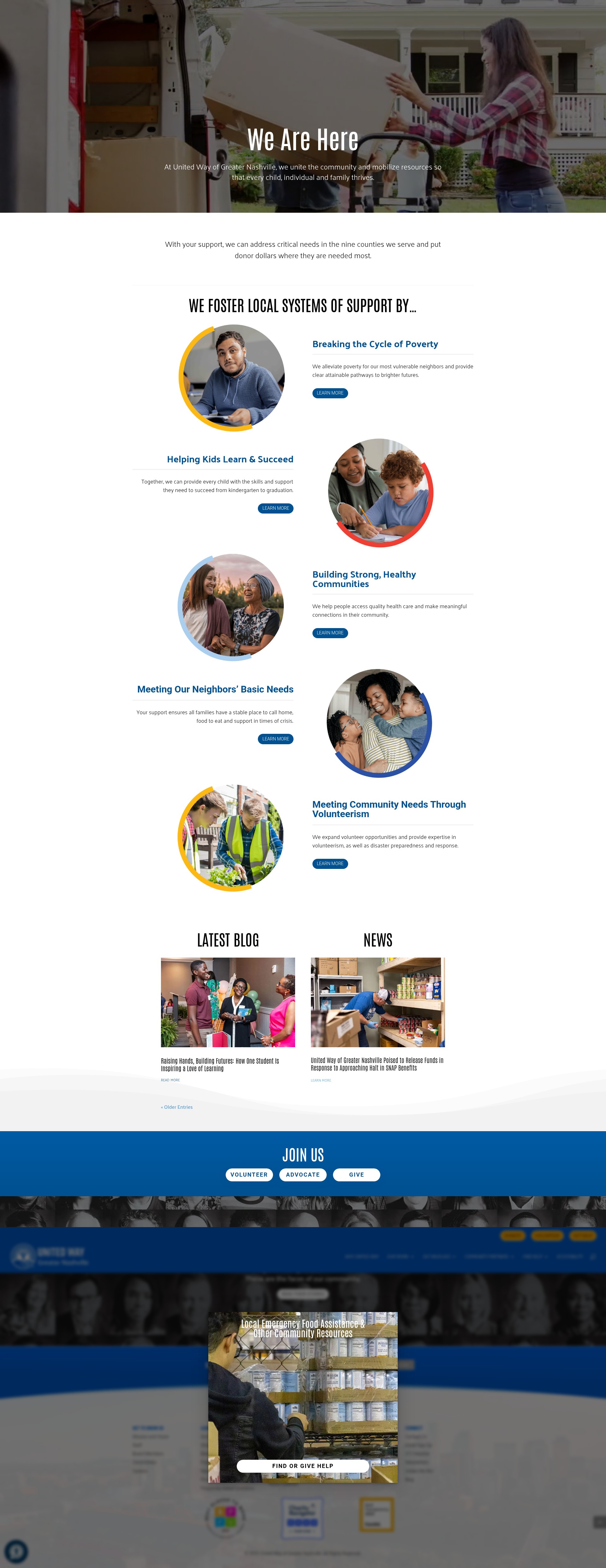 Screenshot of unitedwaygreaternashville.org