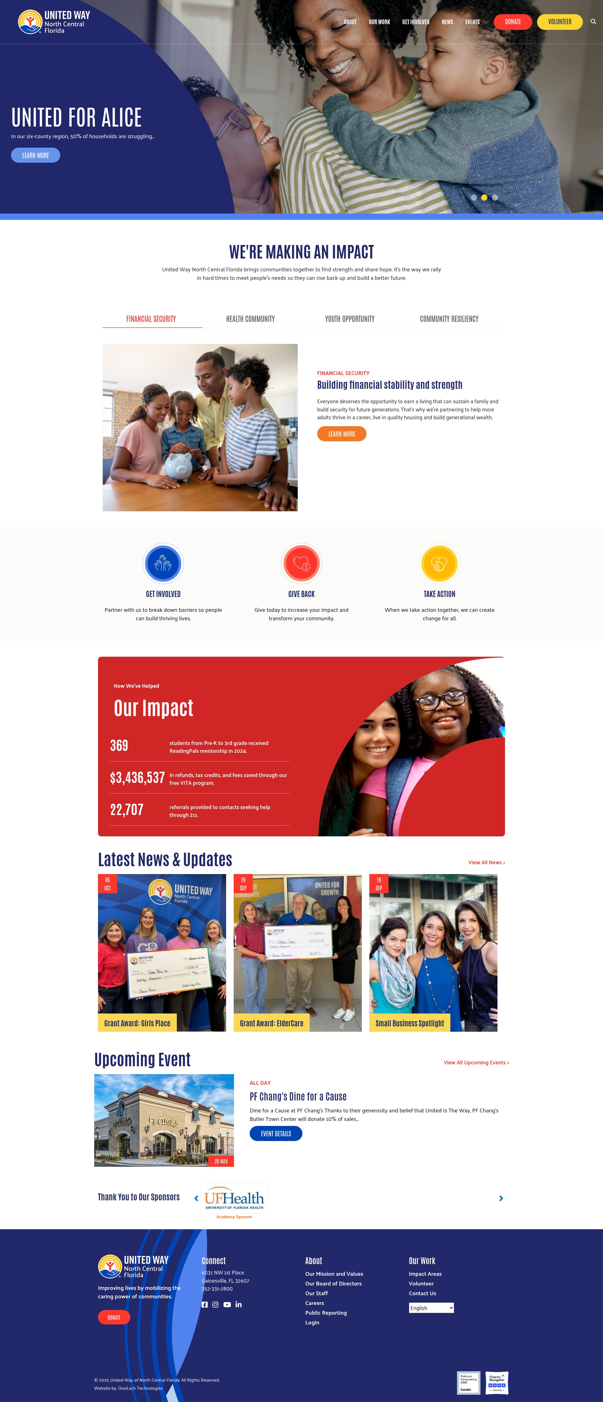 Screenshot of unitedwayncfl.org