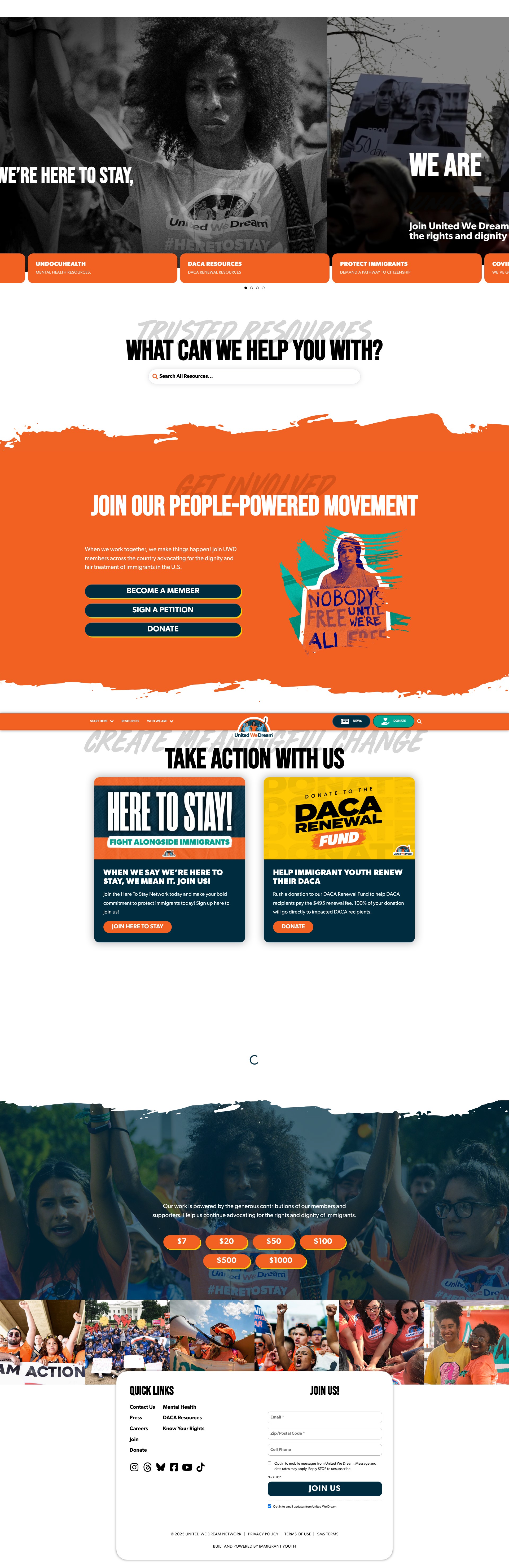 Screenshot of unitedwedream.org