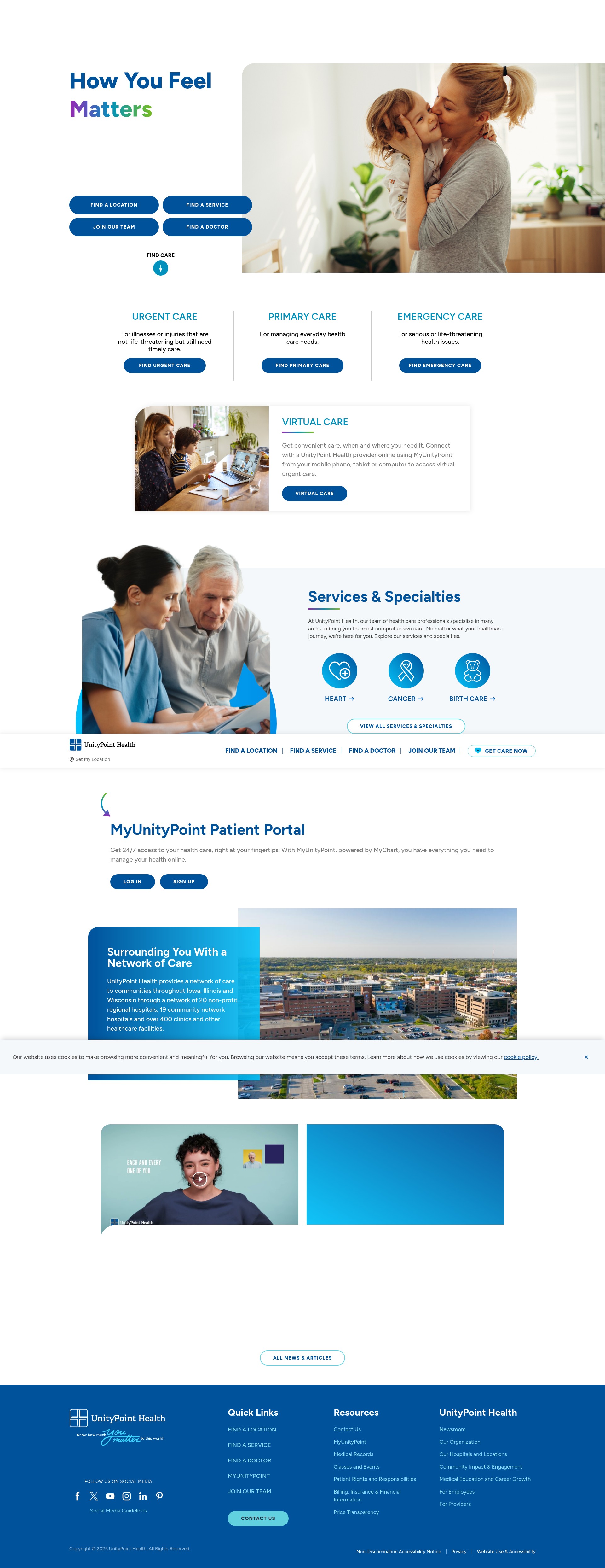 Screenshot of unitypoint.org
