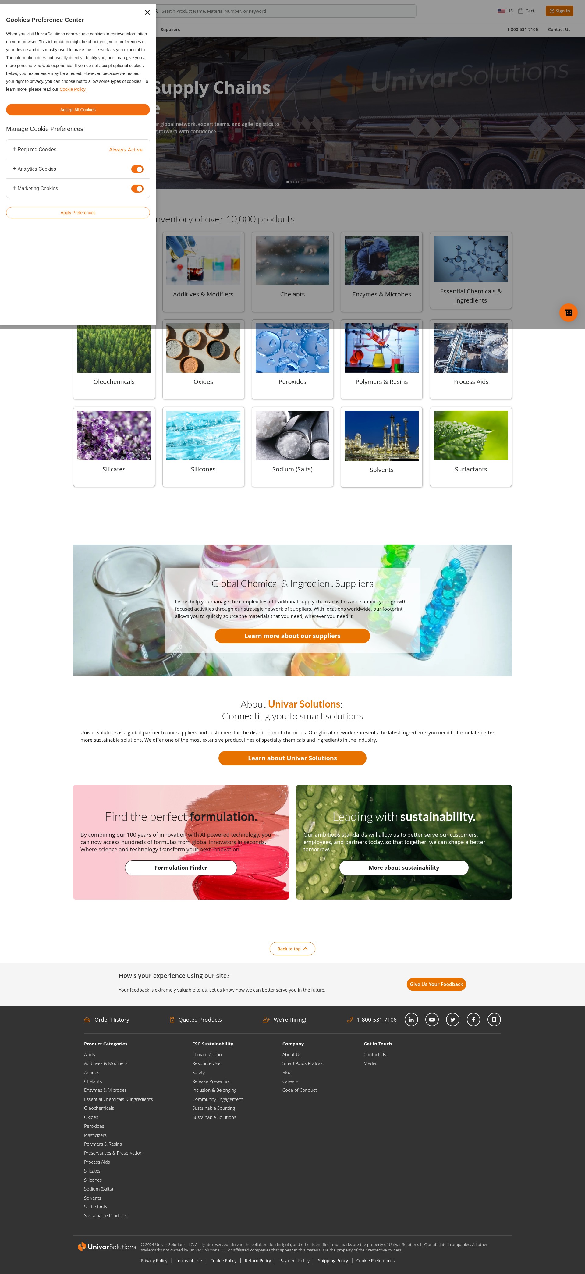 Screenshot of univarsolutions.com