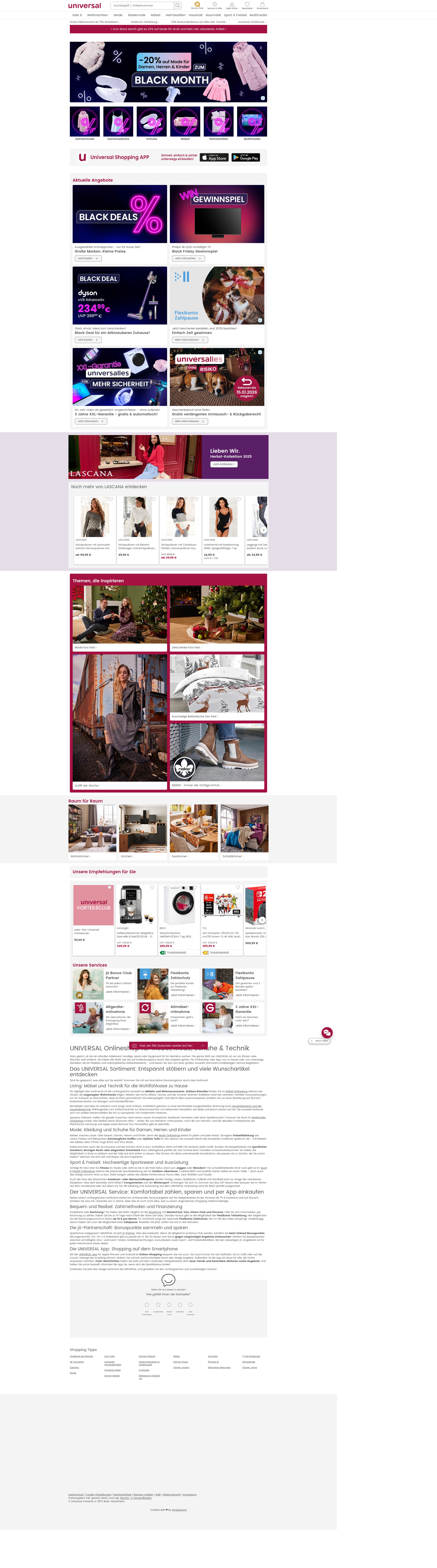 Screenshot of universal.at