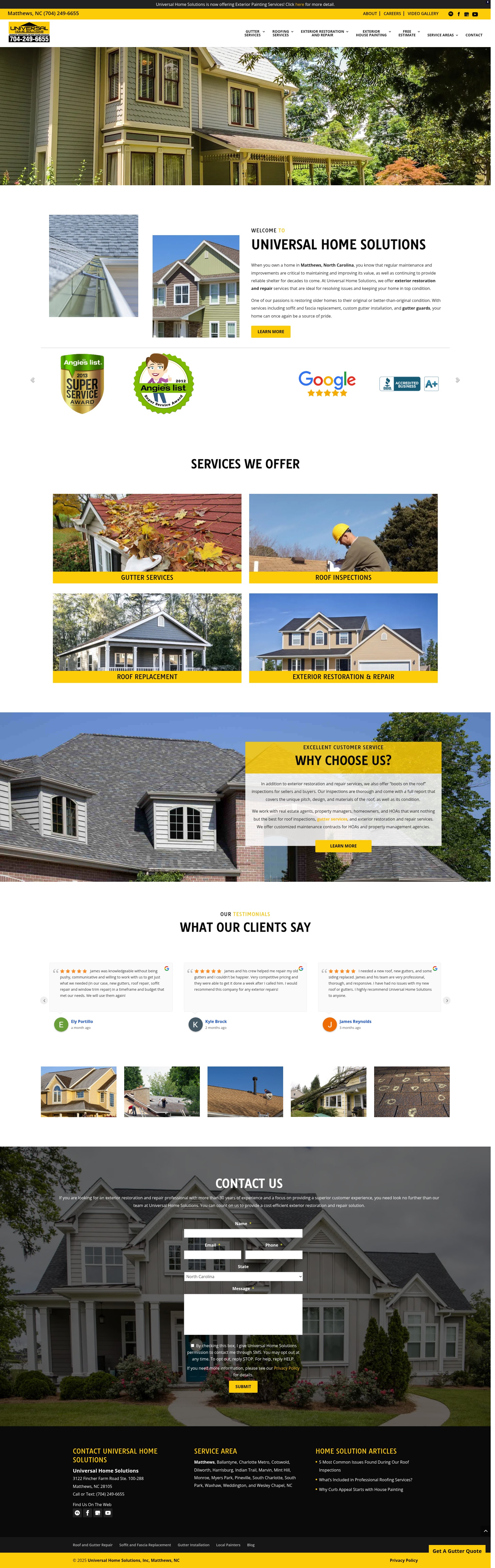 Screenshot of universalhomesolutions.com