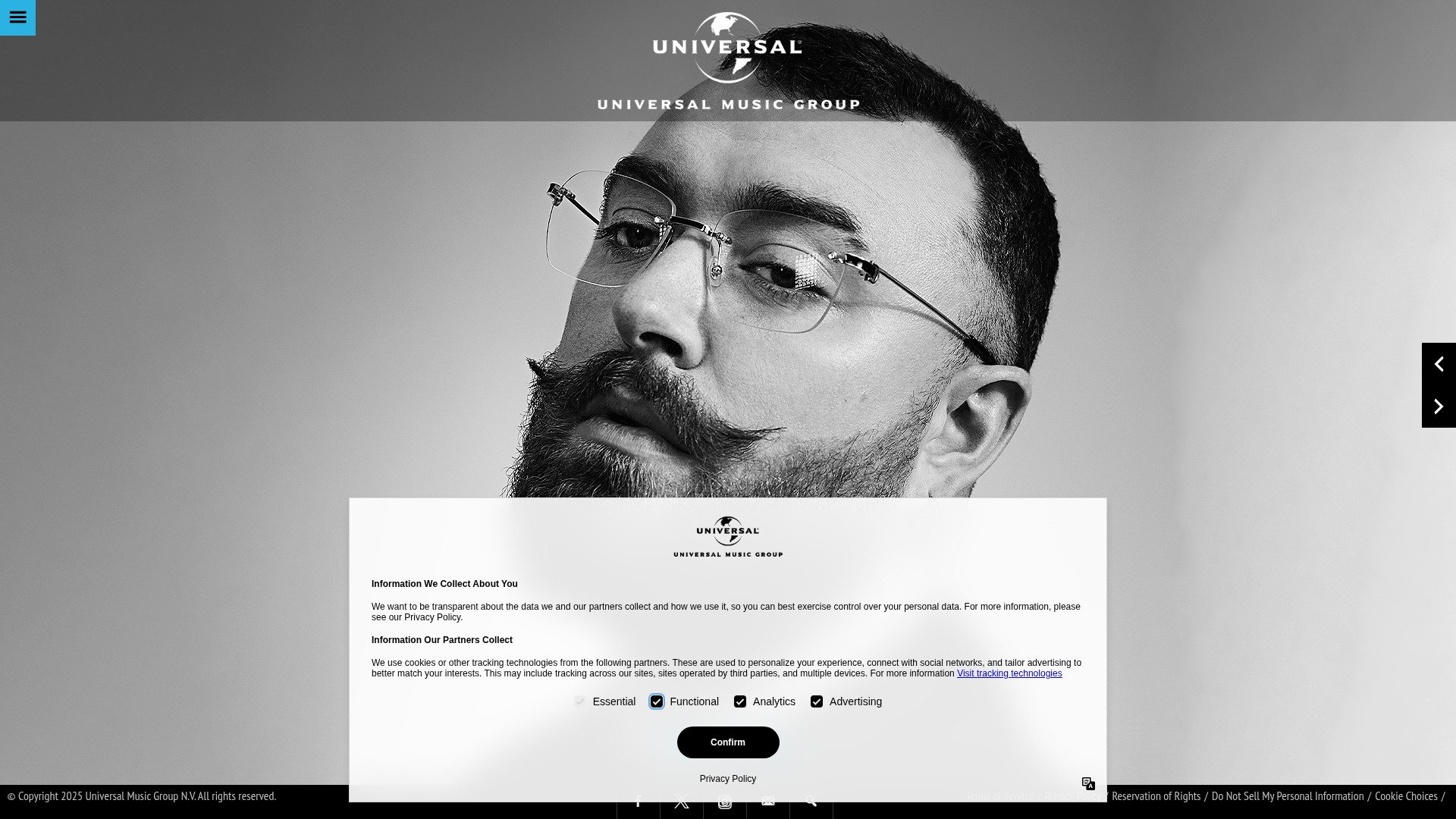 Screenshot of universalmusic.com