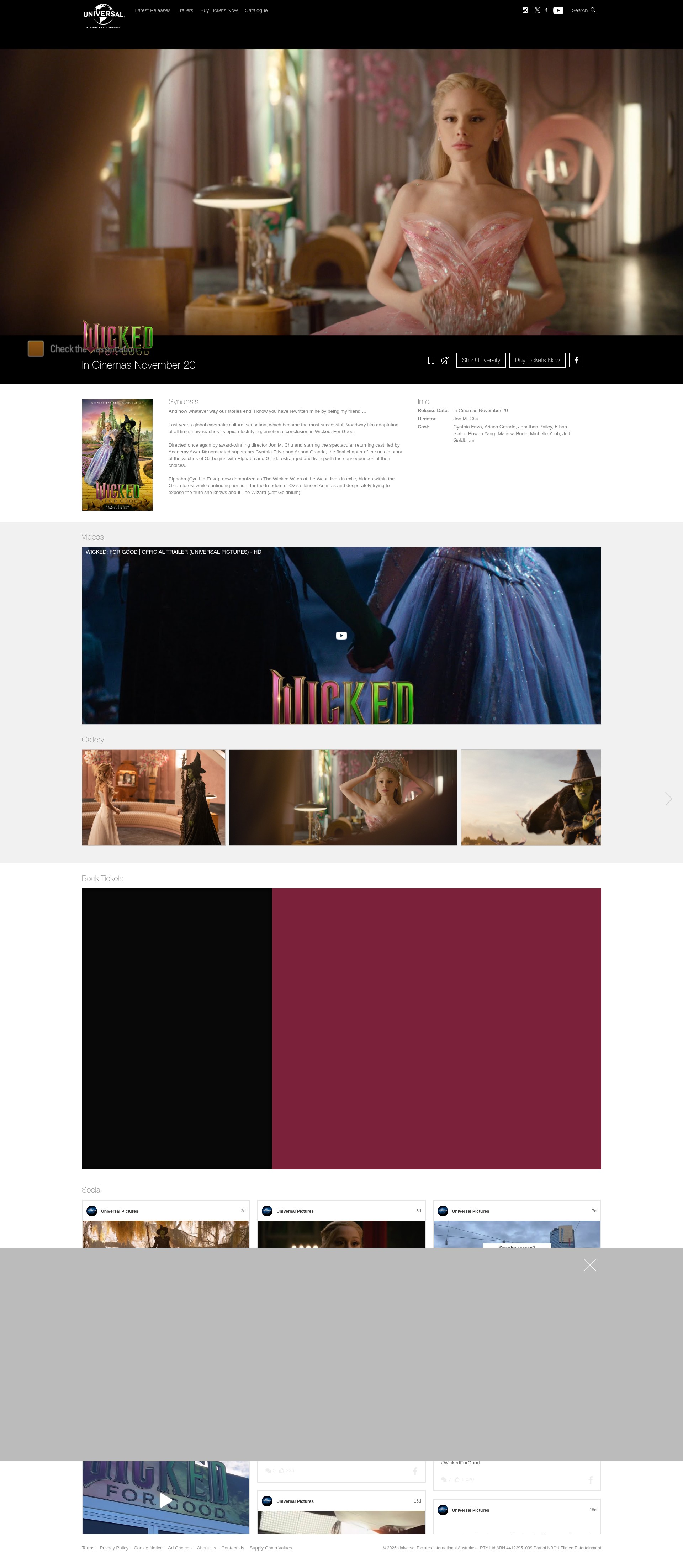 Screenshot of universalpictures.com.au