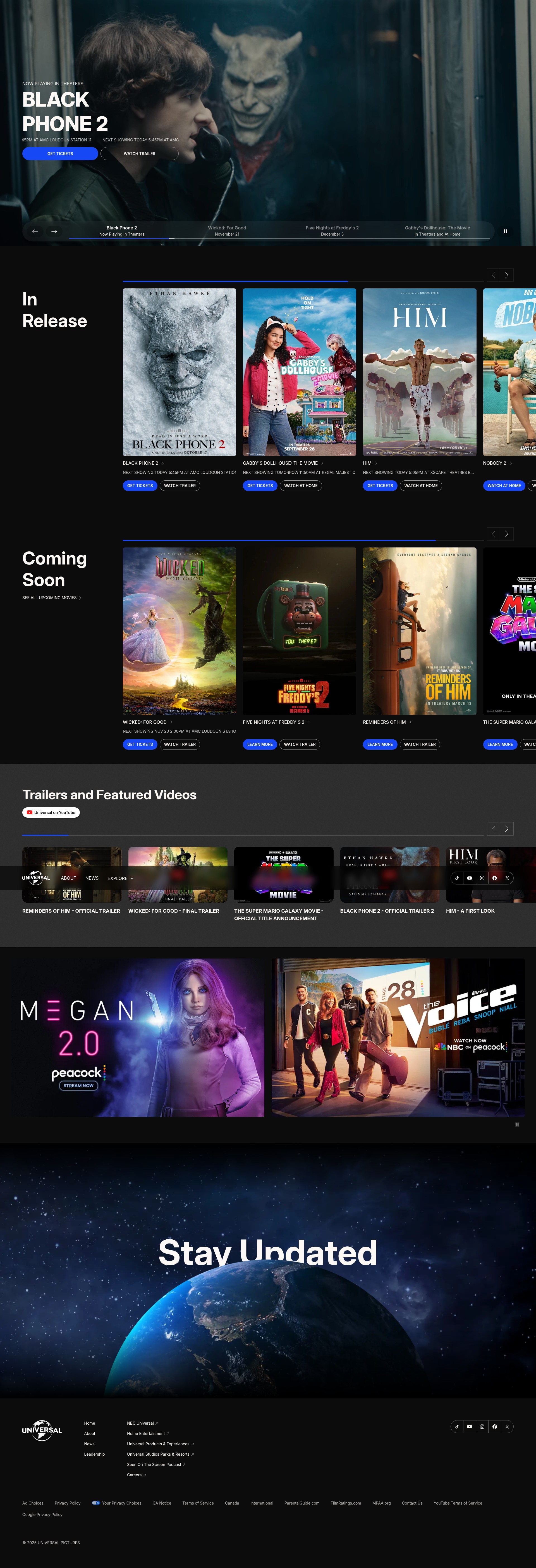 Screenshot of universalpictures.com