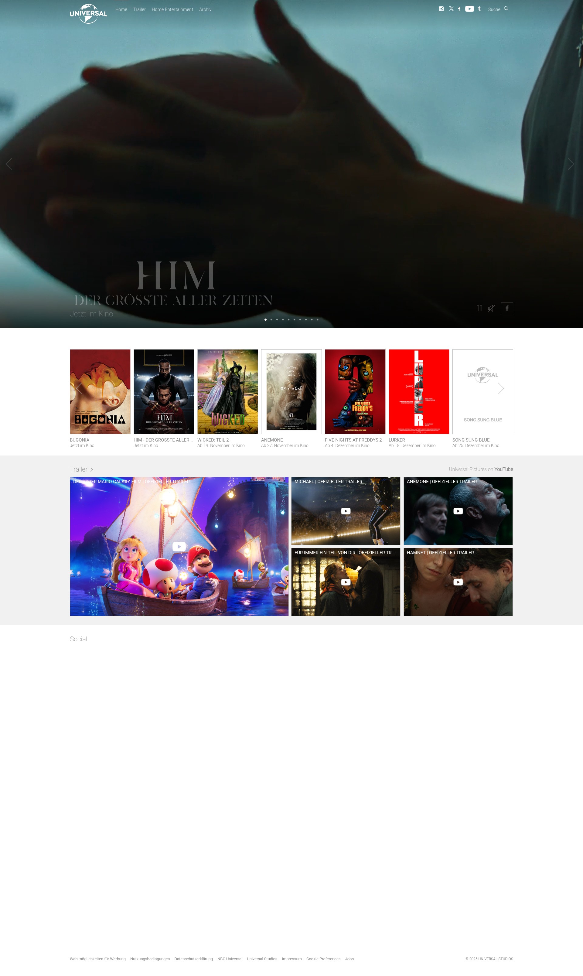 Screenshot of universalpictures.de