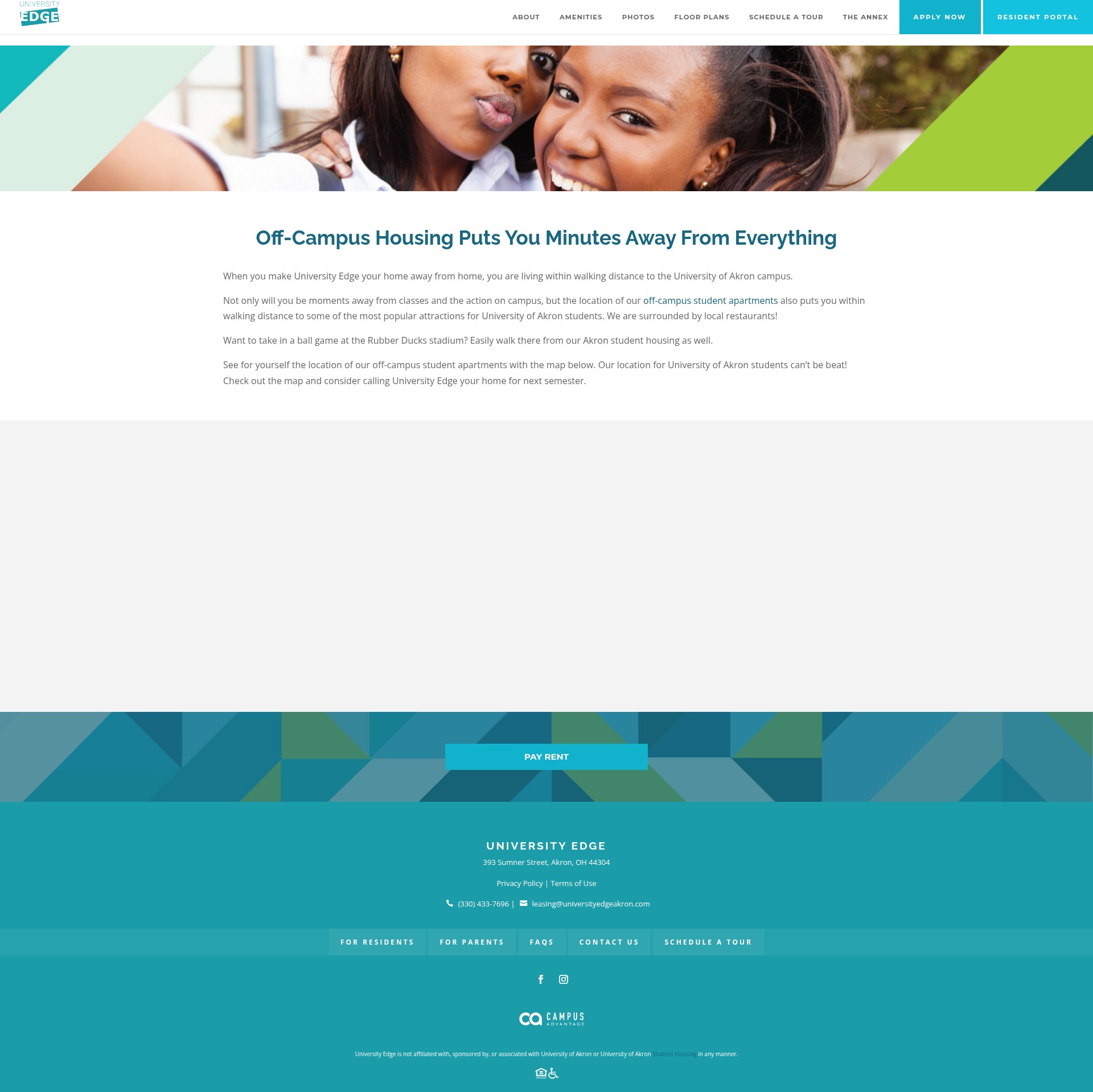 Screenshot of universityedgeakron.com