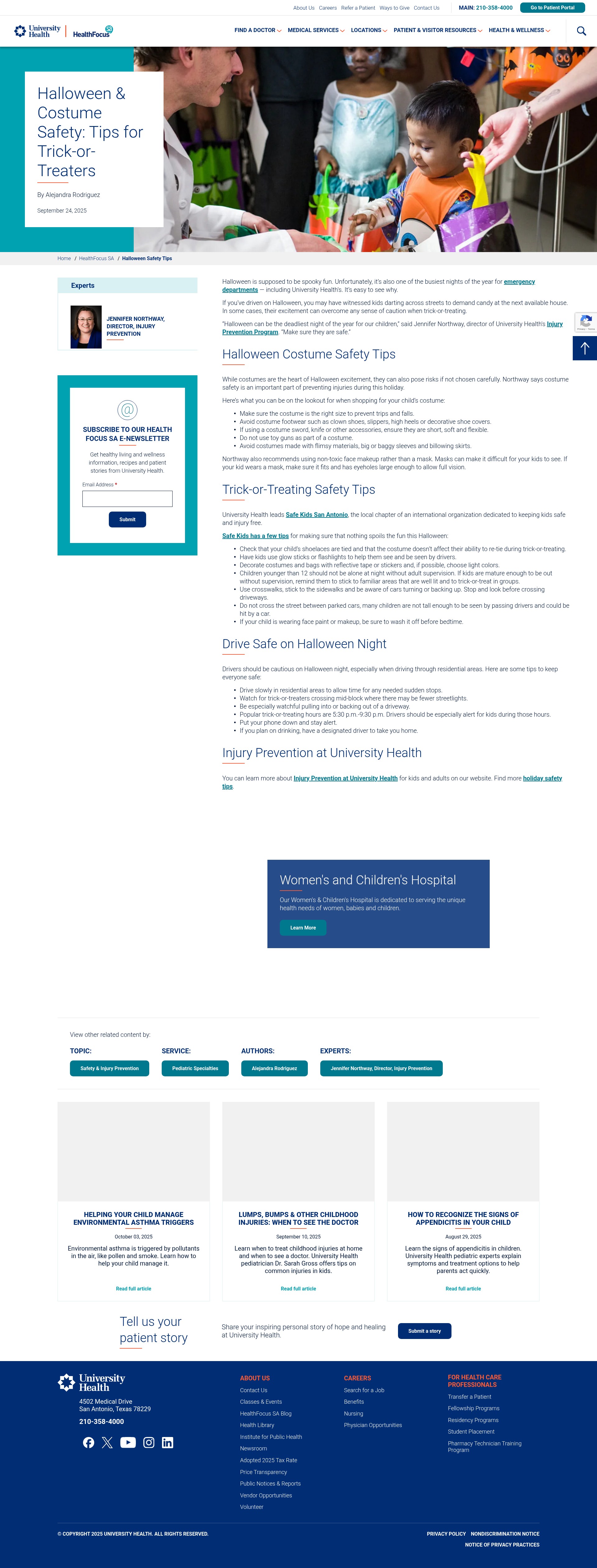 Screenshot of universityhealth.com