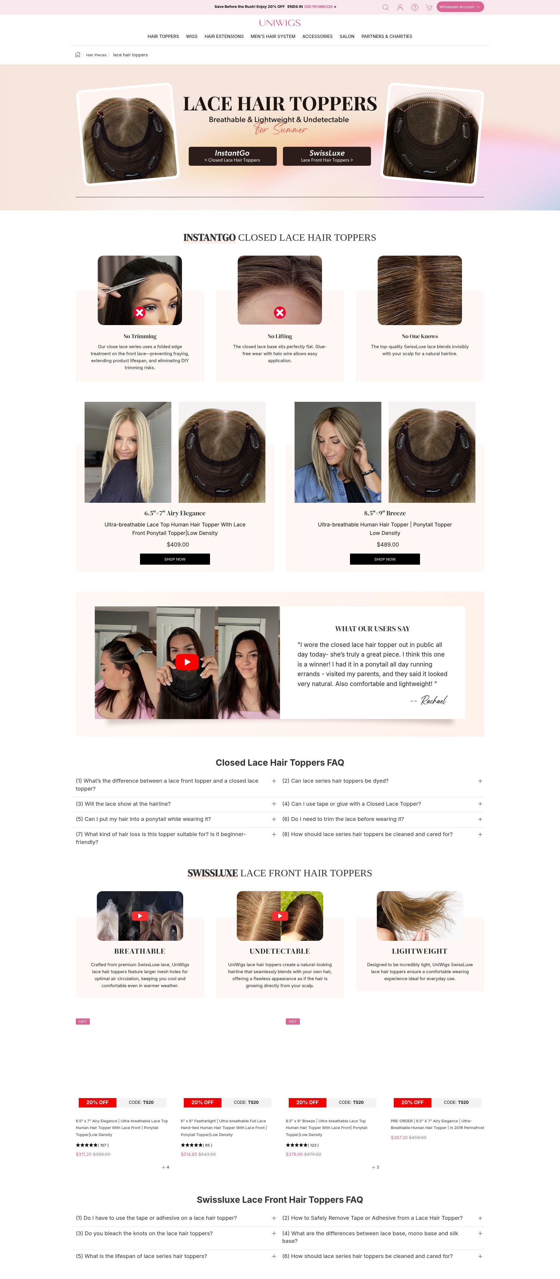 Screenshot of uniwigs.com