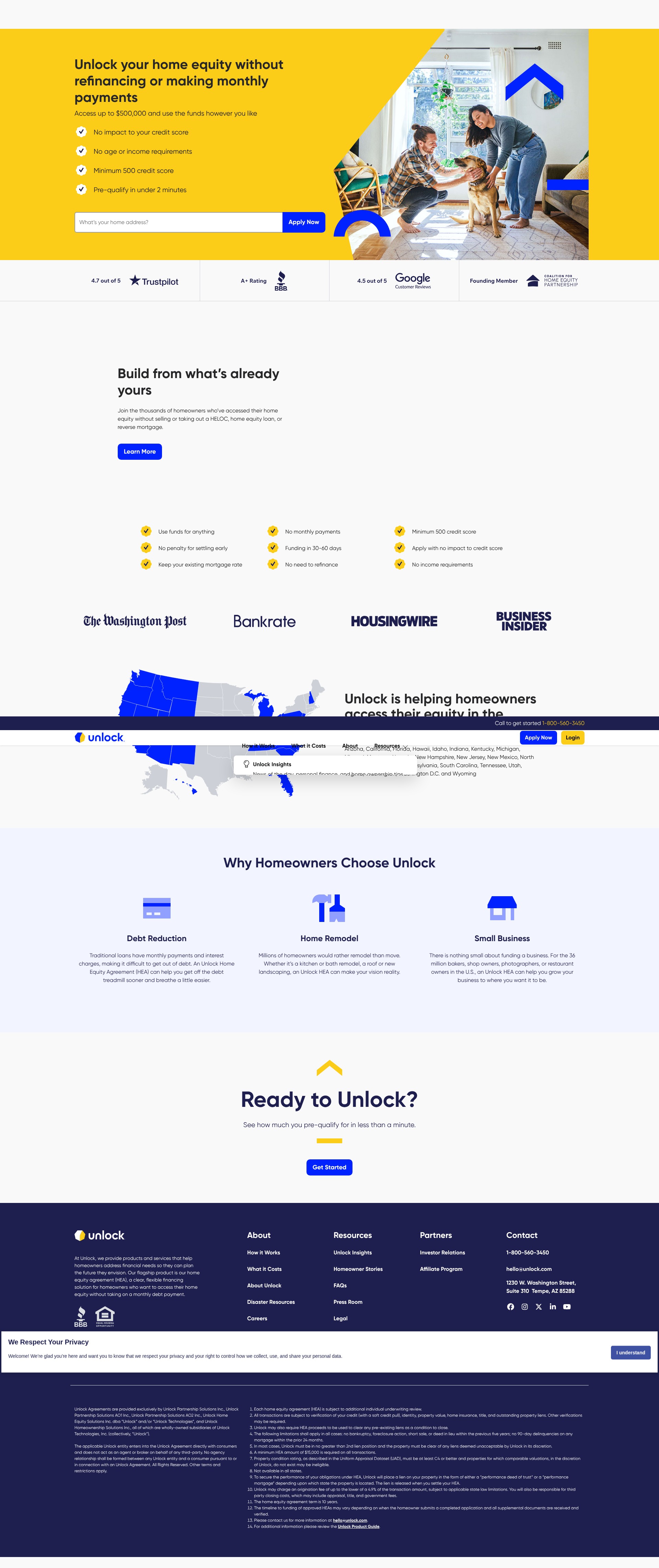 Screenshot of unlock.com