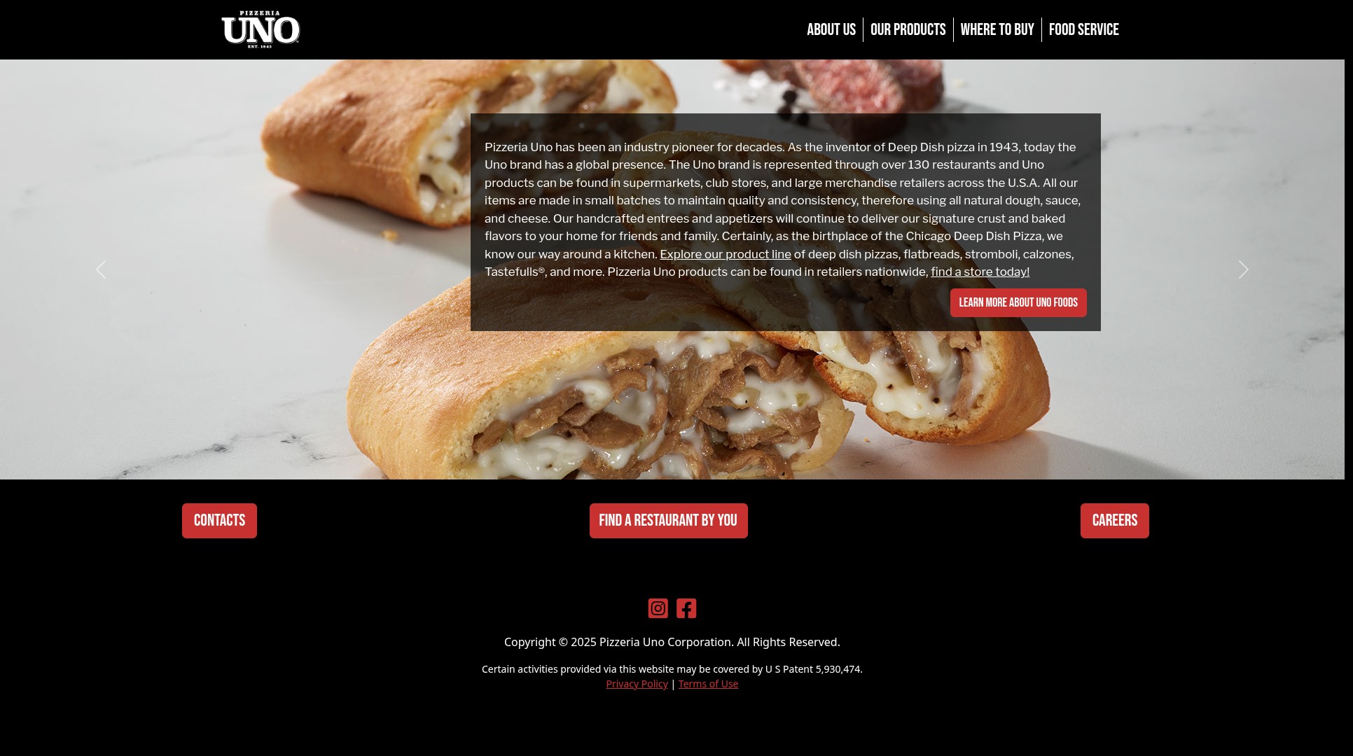 Screenshot of unofoods.com