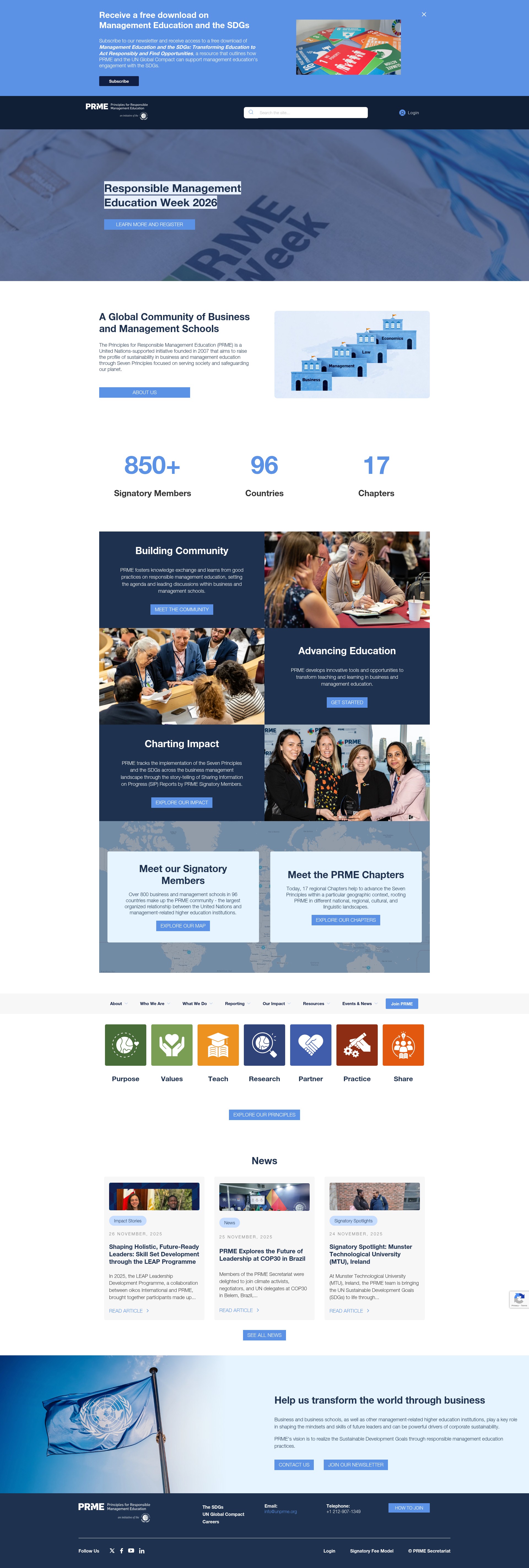 Screenshot of unprme.org