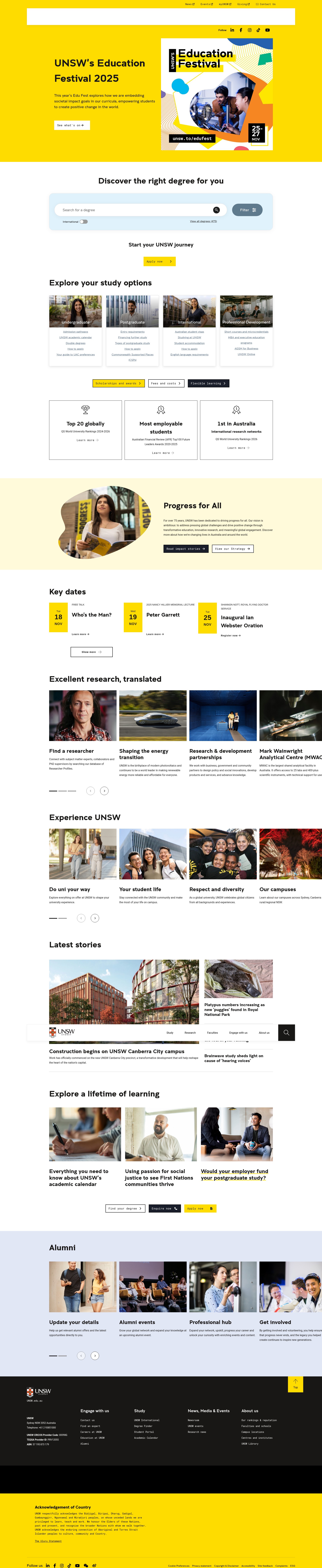 Screenshot of unsw.edu.au