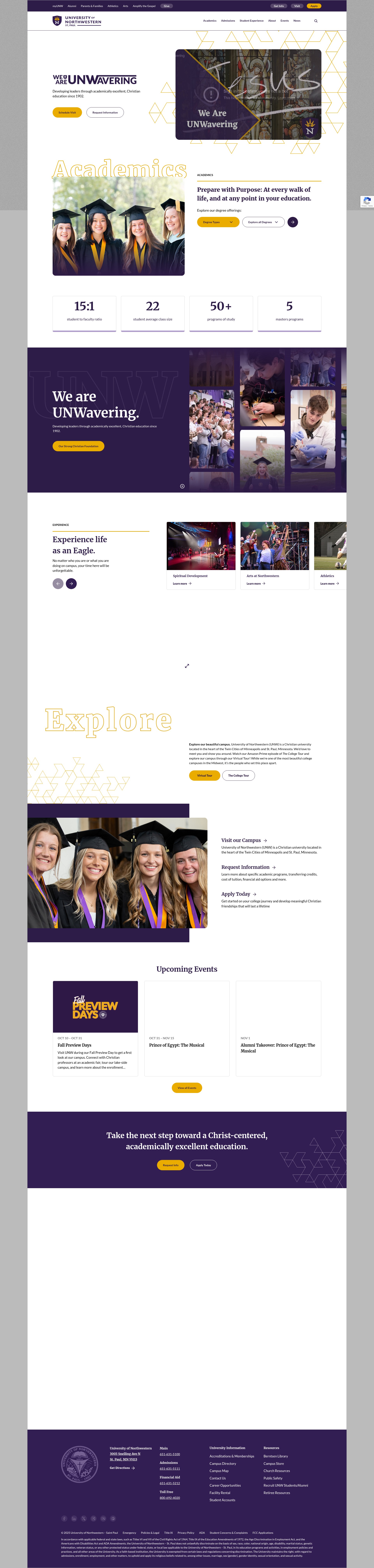 Screenshot of unwsp.edu