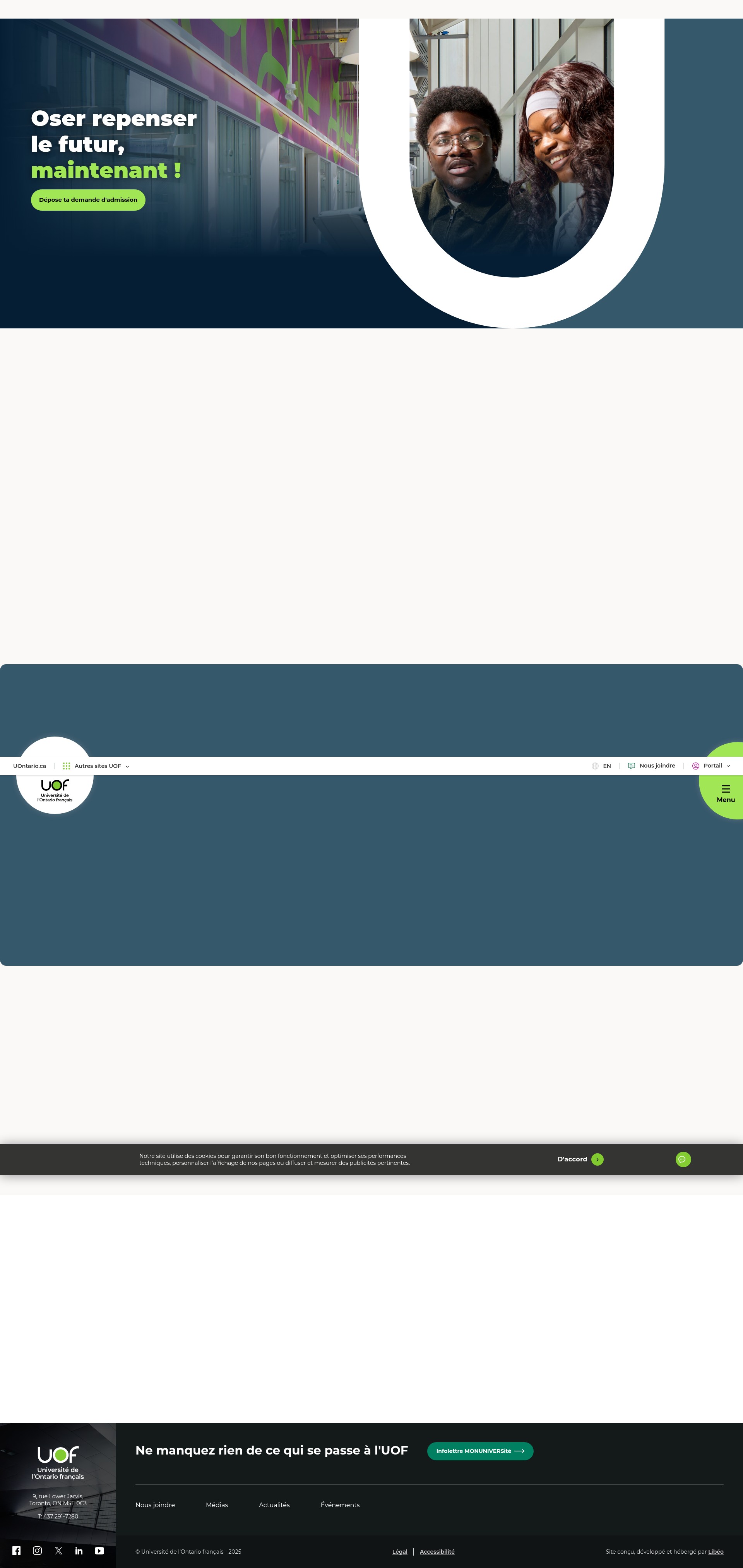 Screenshot of uof.ca
