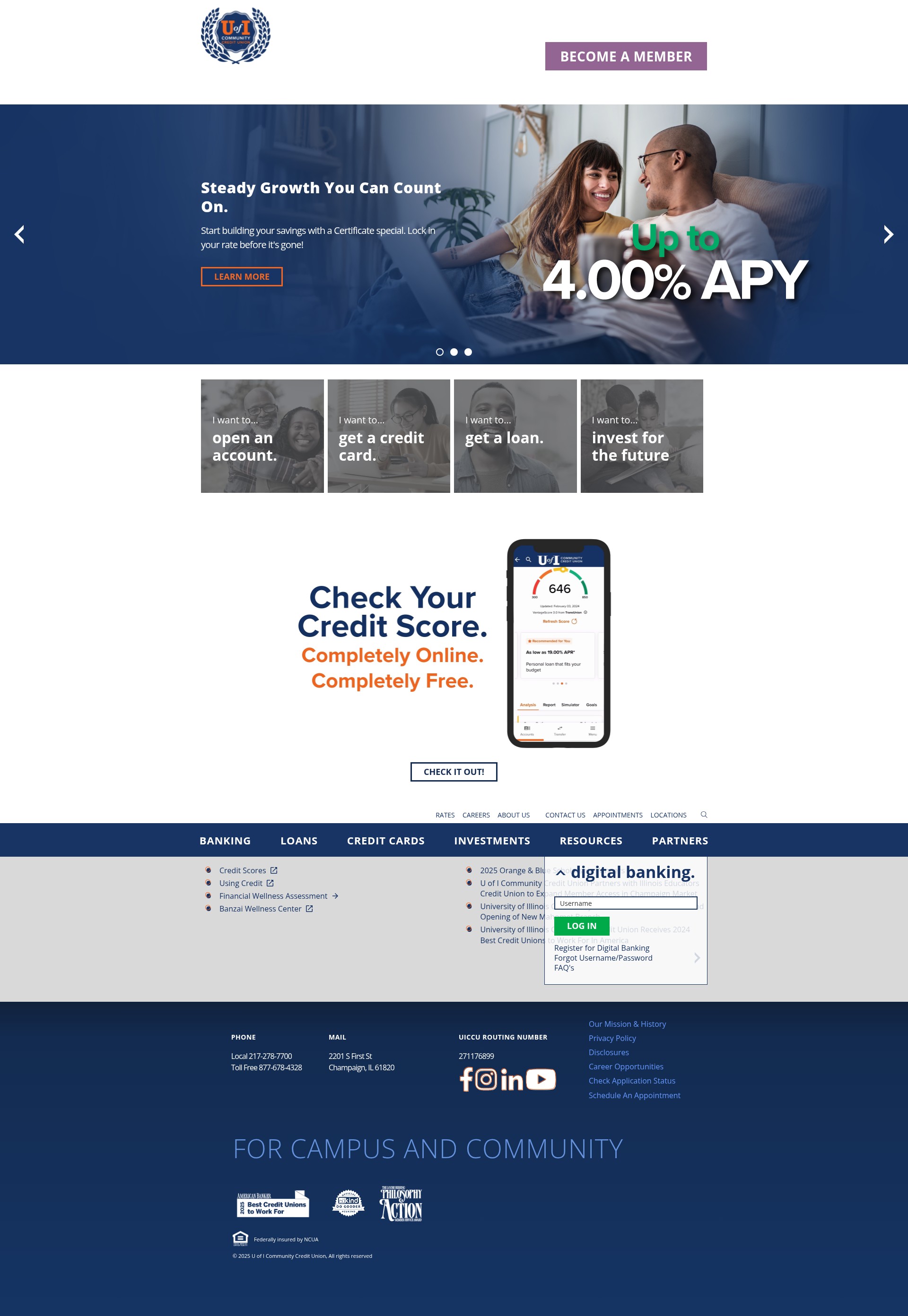 Screenshot of uoficreditunion.org