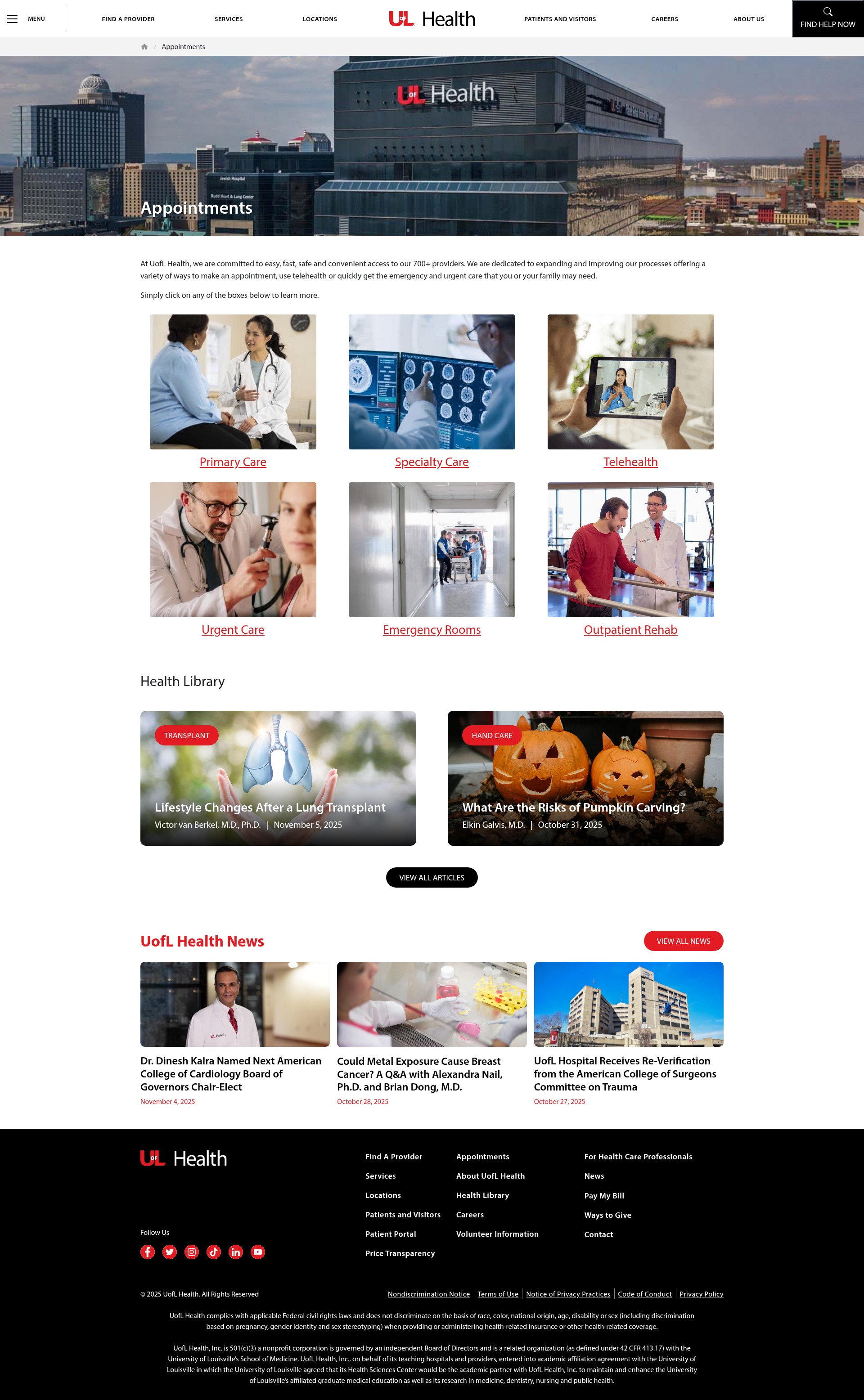 Screenshot of uoflhealth.org