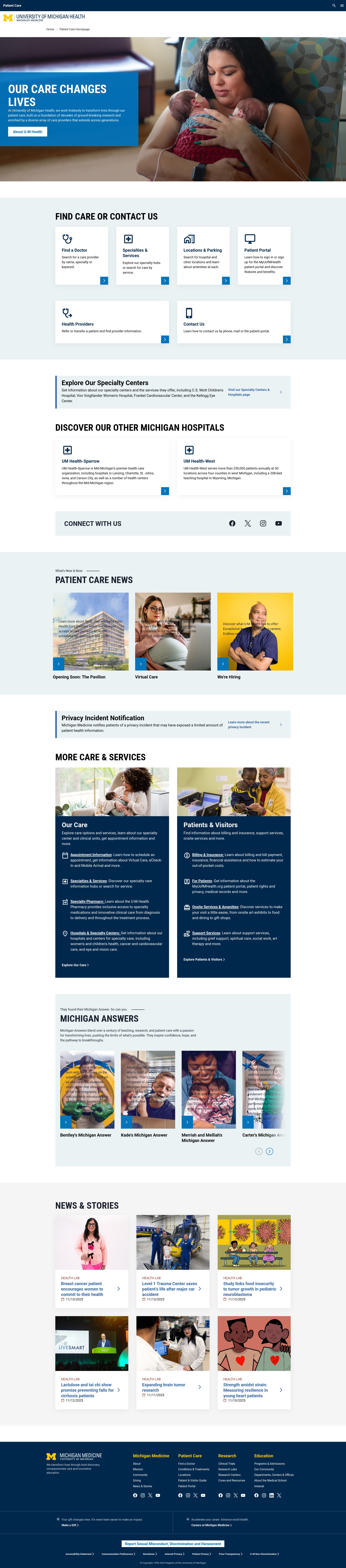 Screenshot of uofmhealth.org