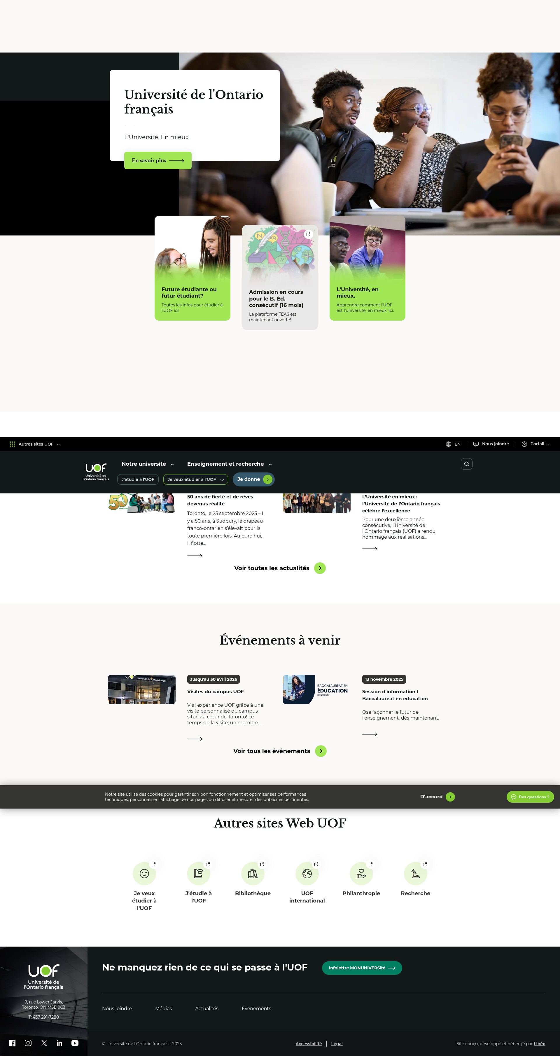 Screenshot of uontario.ca