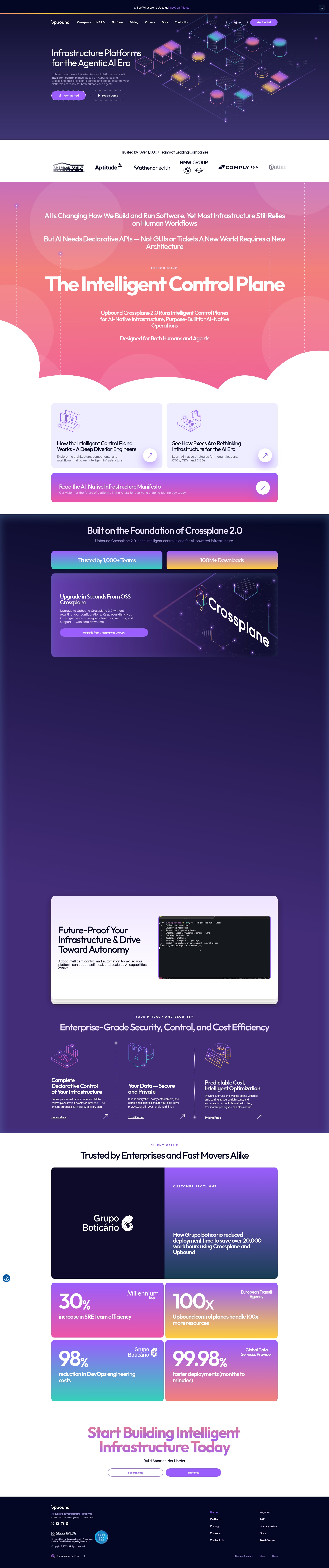 Screenshot of upbound.io