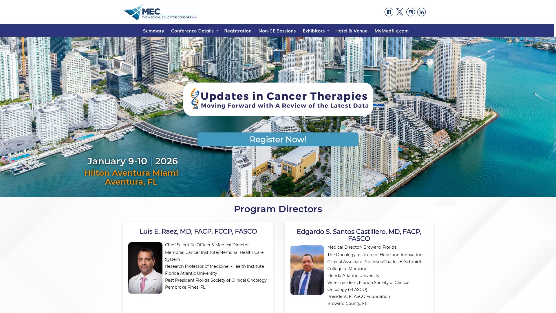 Screenshot of updatesincancertherapies.com