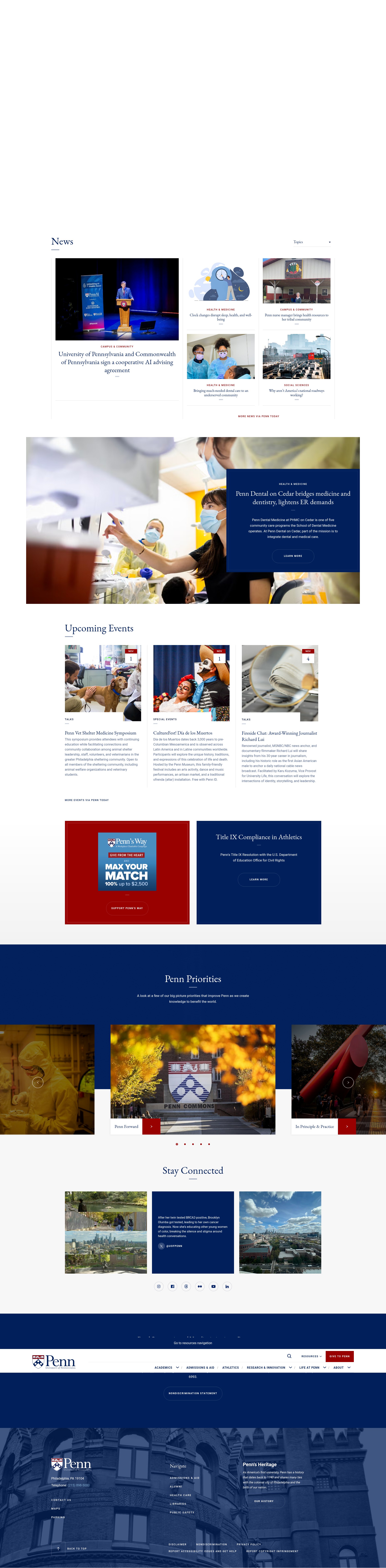 Screenshot of upenn.edu