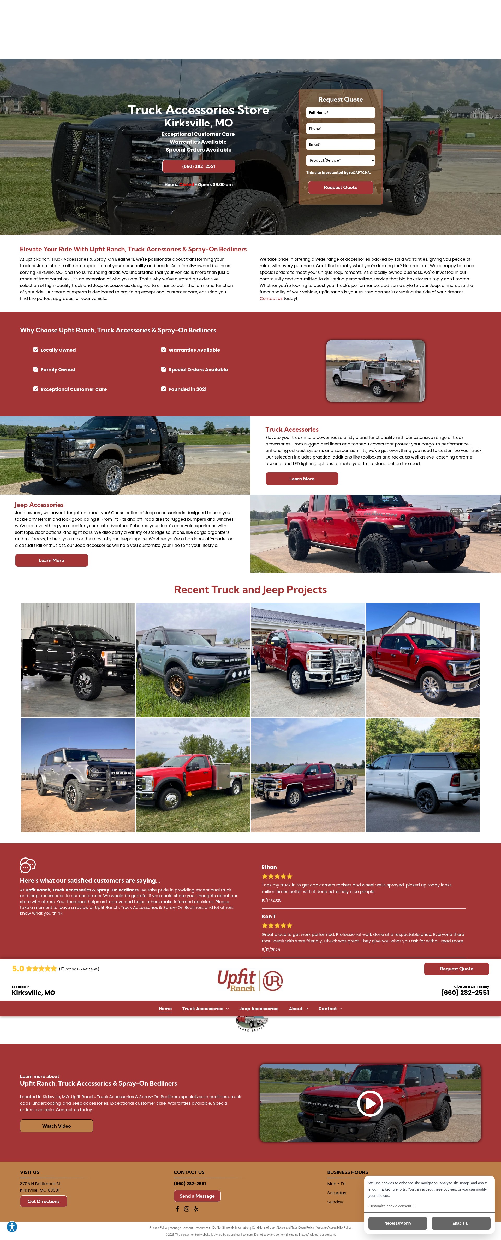 Screenshot of upfitranchkirksville.com