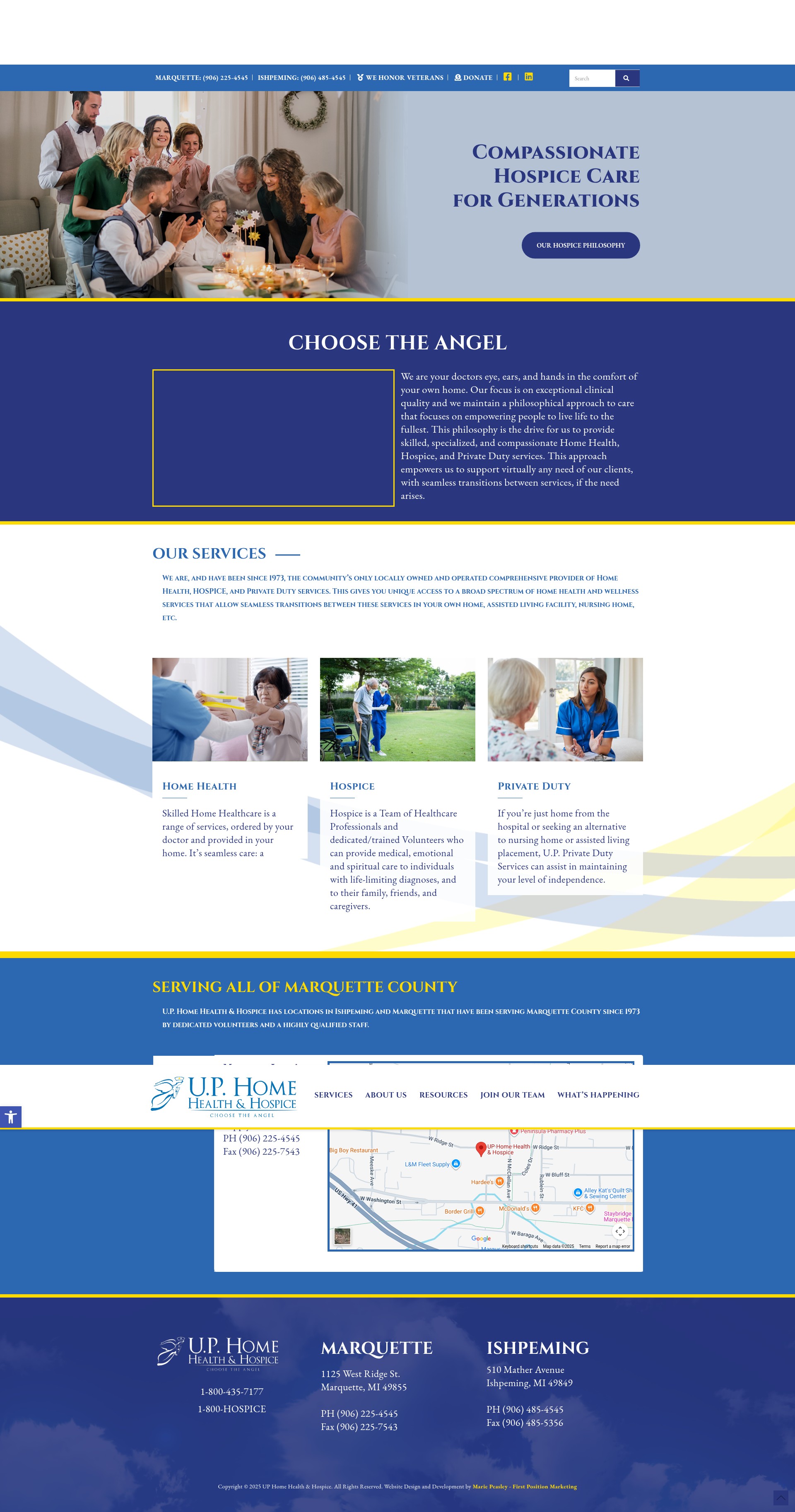 Screenshot of uphomehealth.org
