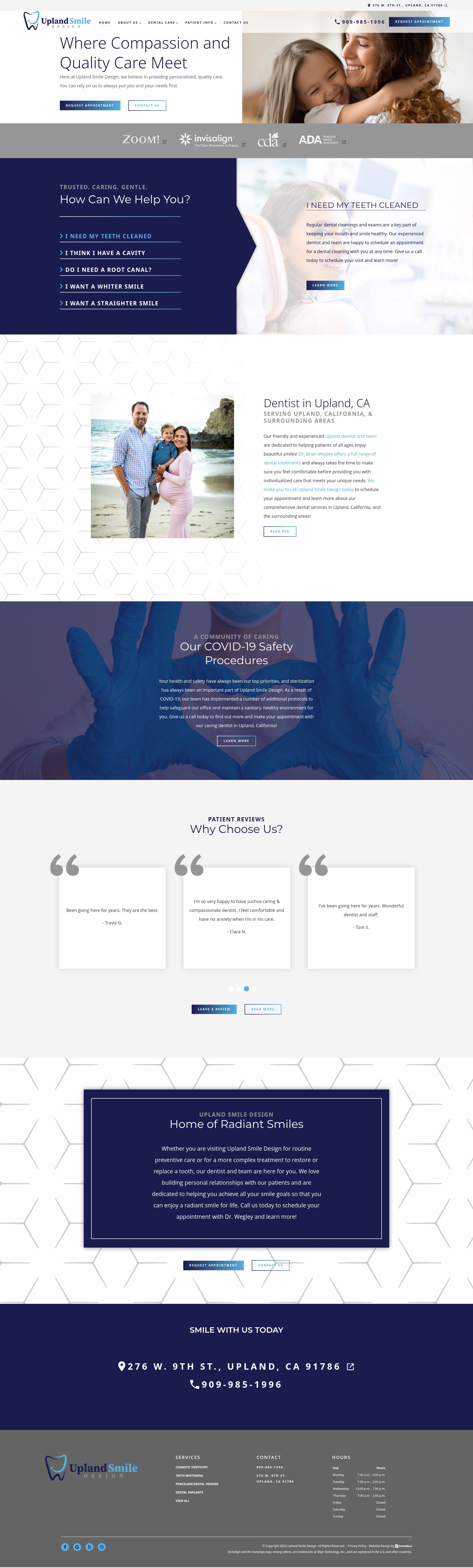 Screenshot of uplandsmiledesign.com