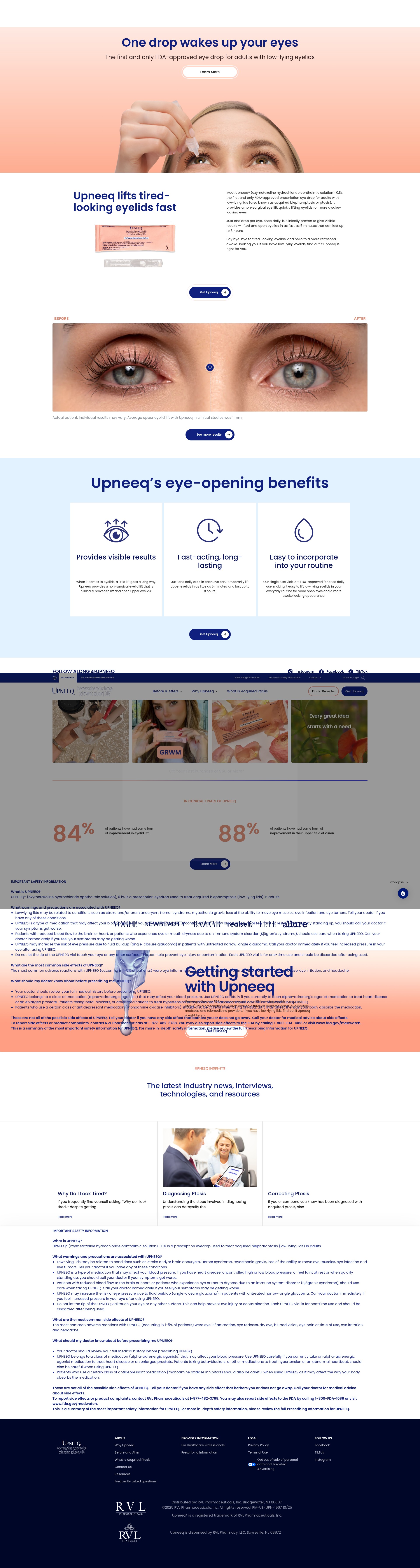 Screenshot of upneeq.com