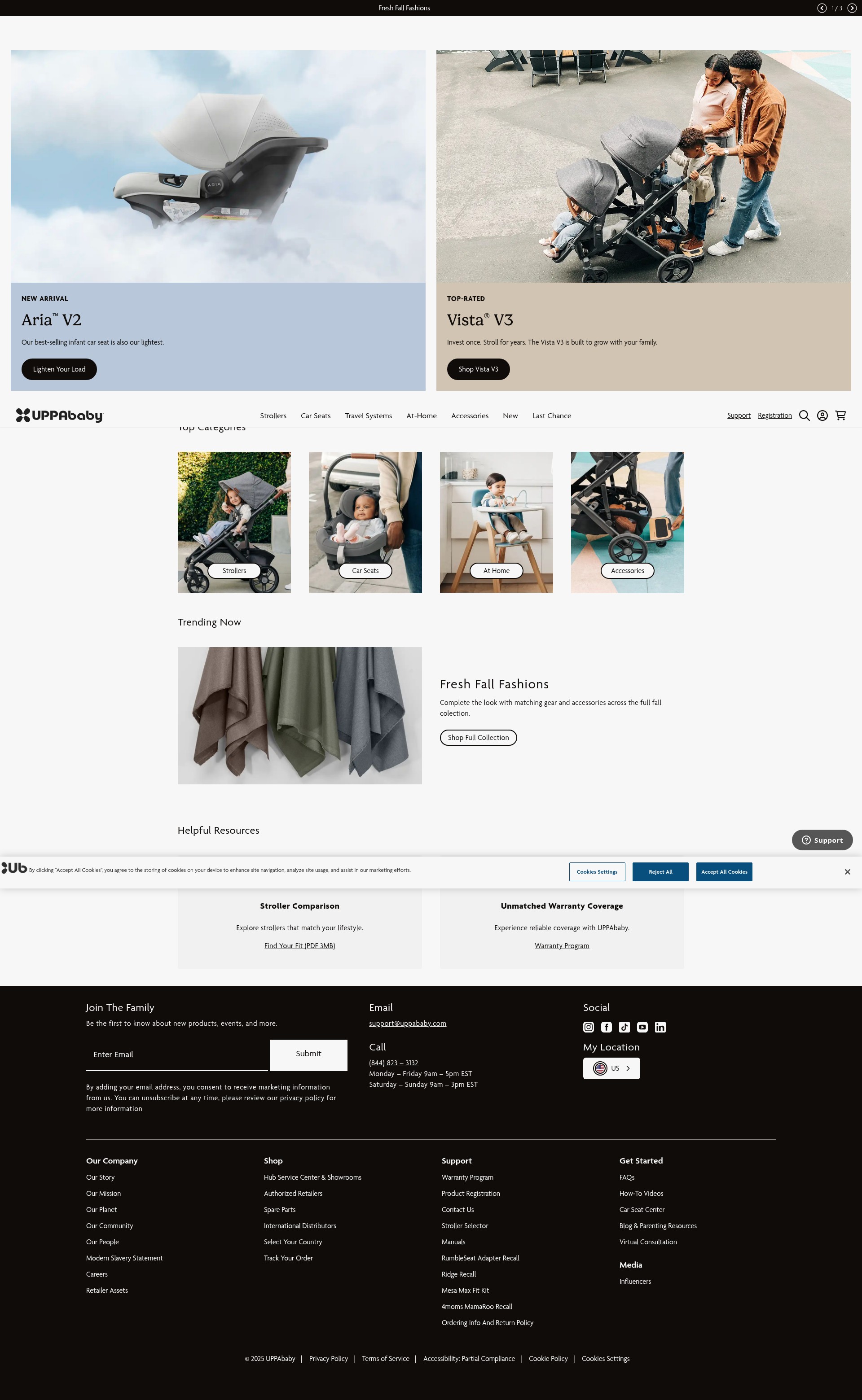 Screenshot of uppababy.com
