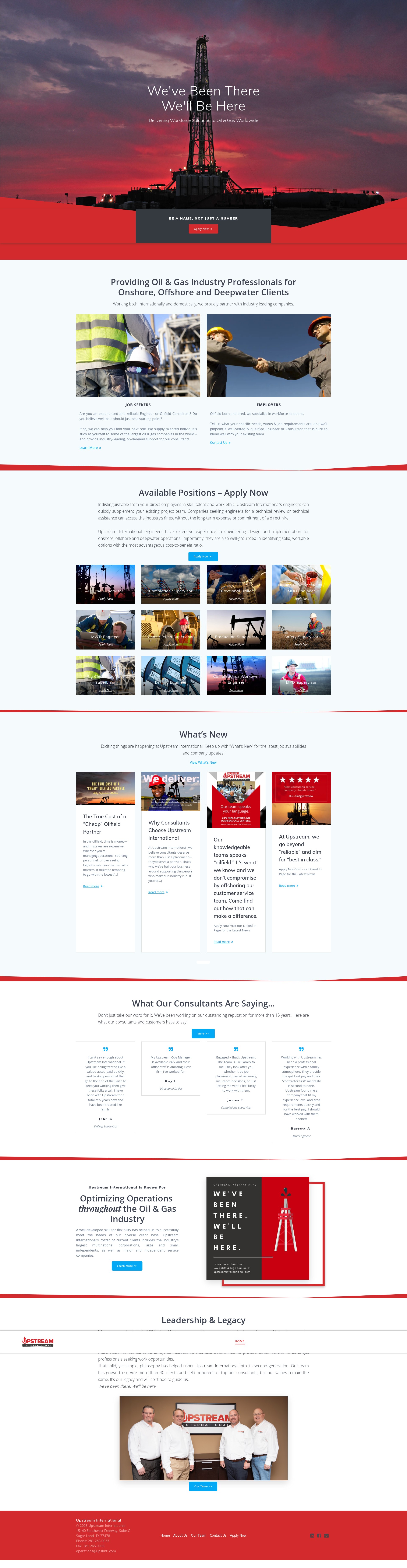 Screenshot of upstreaminternational.com