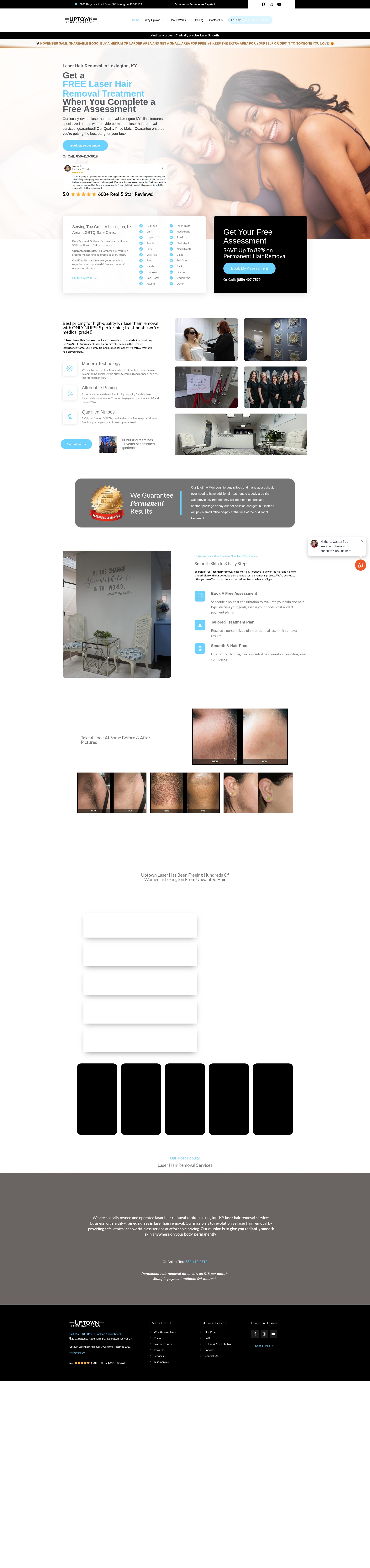 Screenshot of uptownlaser.com