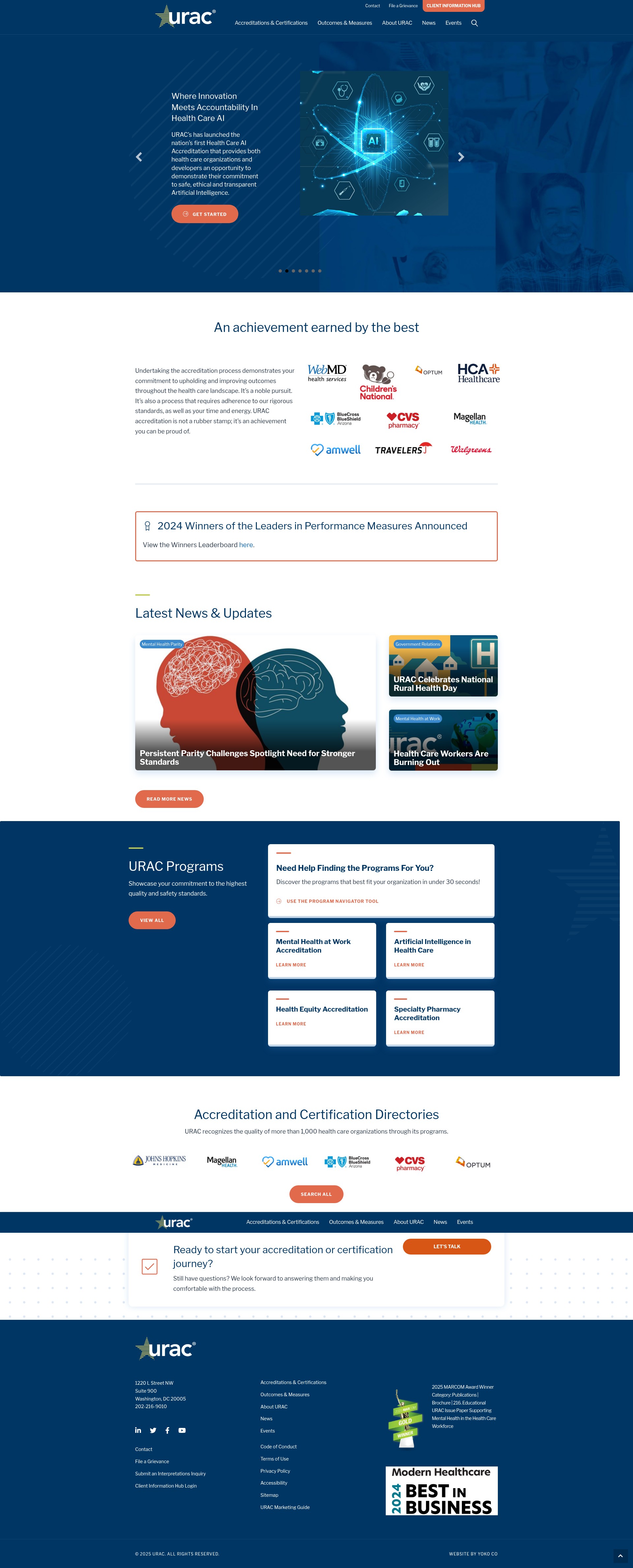 Screenshot of urac.org
