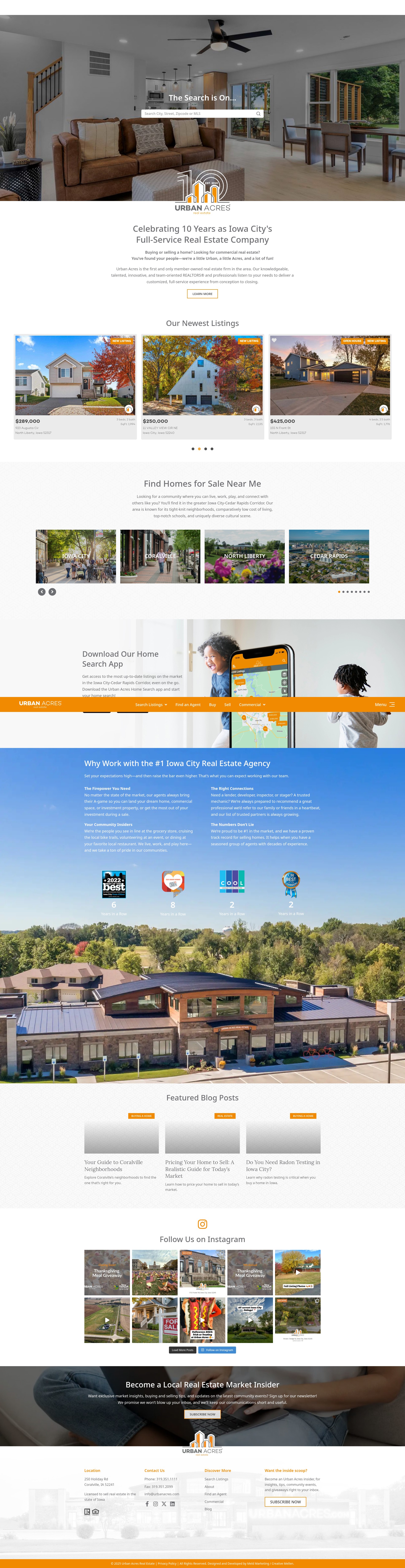 Screenshot of urbanacres.com