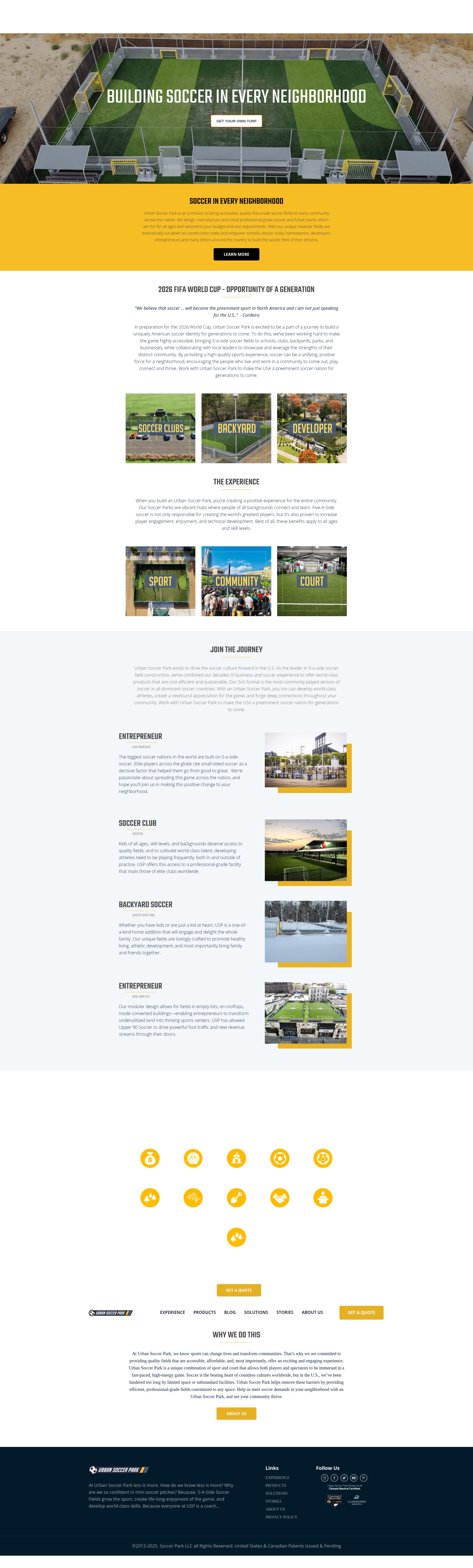Screenshot of urbansoccerpark.com