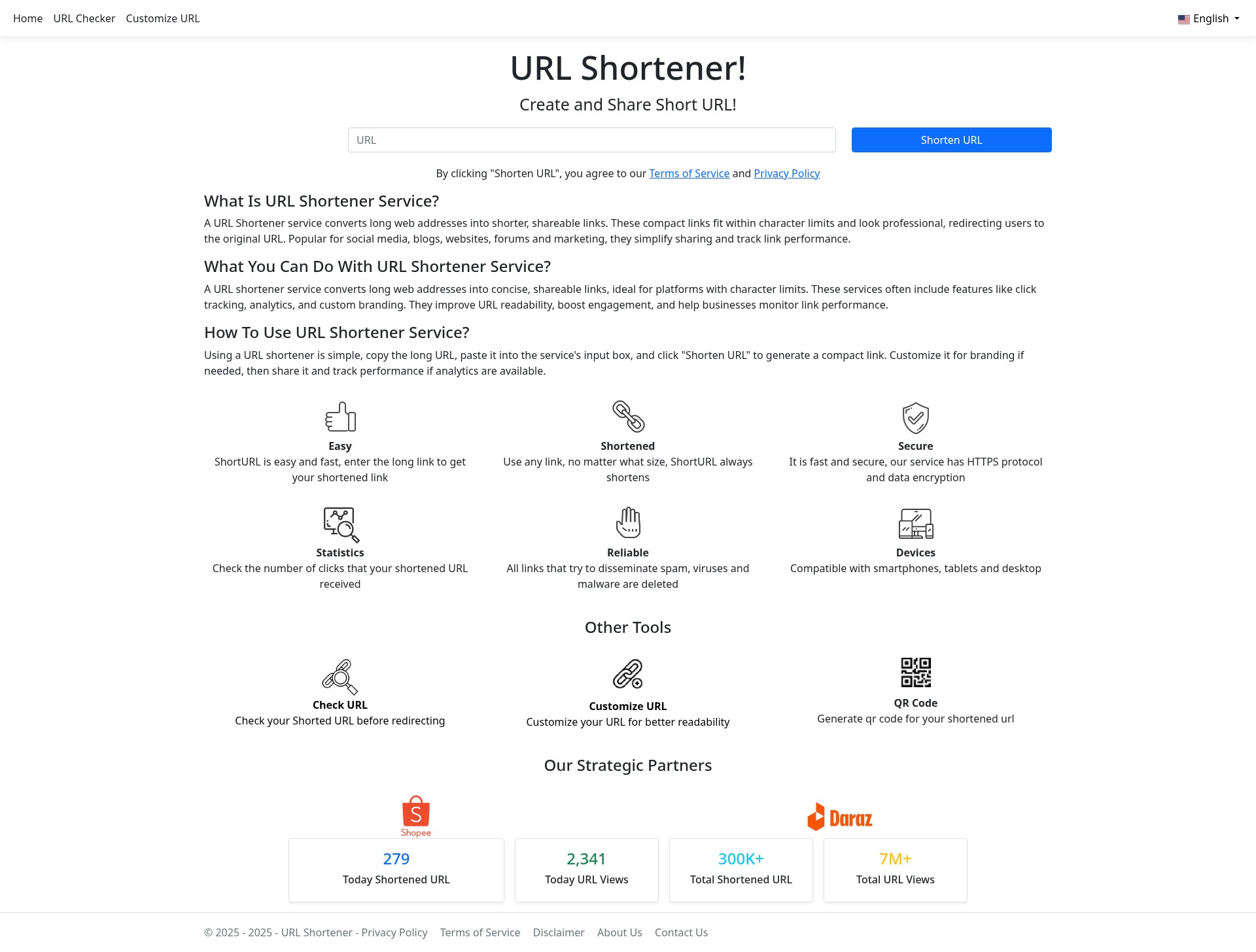 Screenshot of url-shortener.me