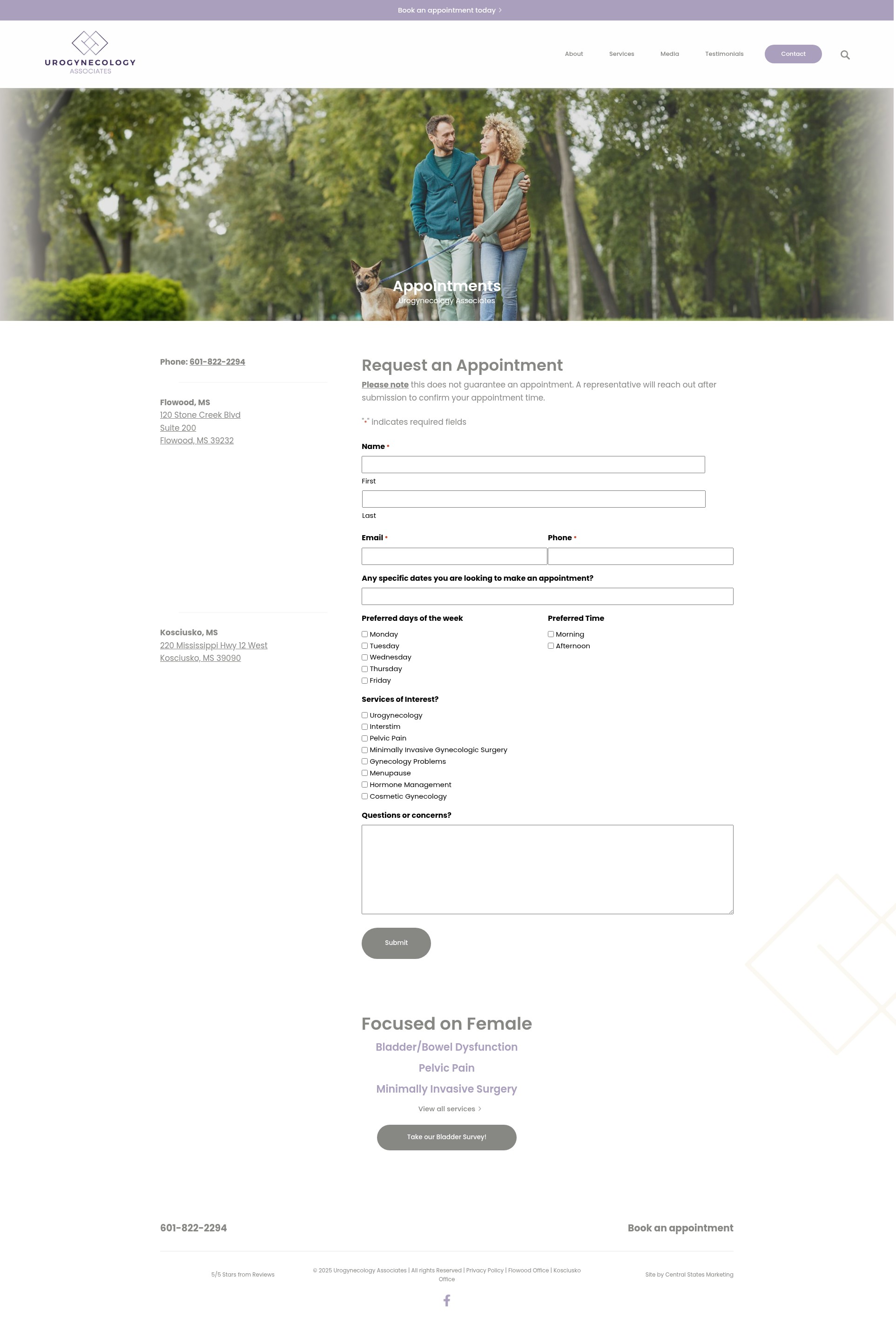 Screenshot of urogynassociates.com