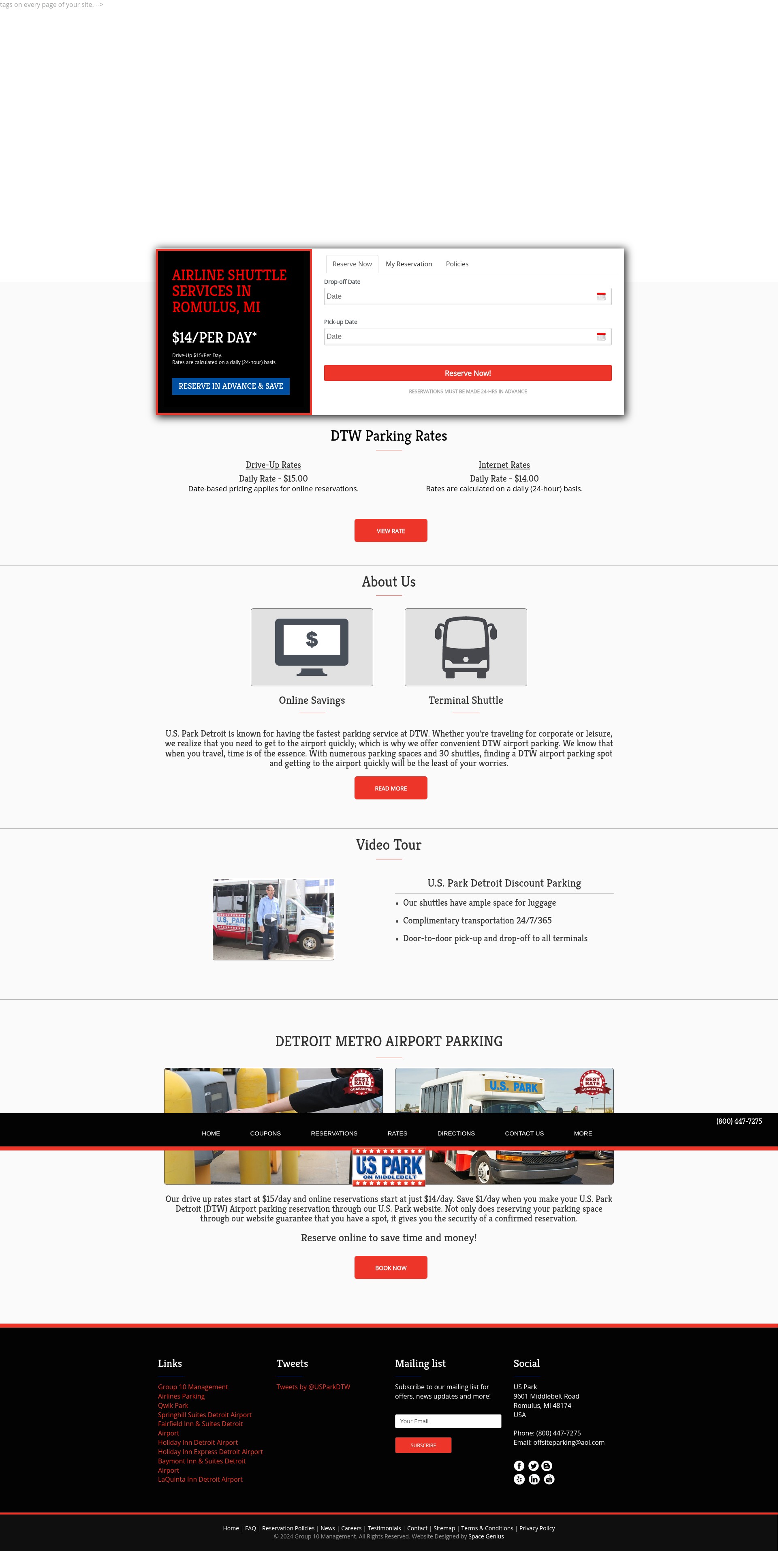 Screenshot of us-park.com