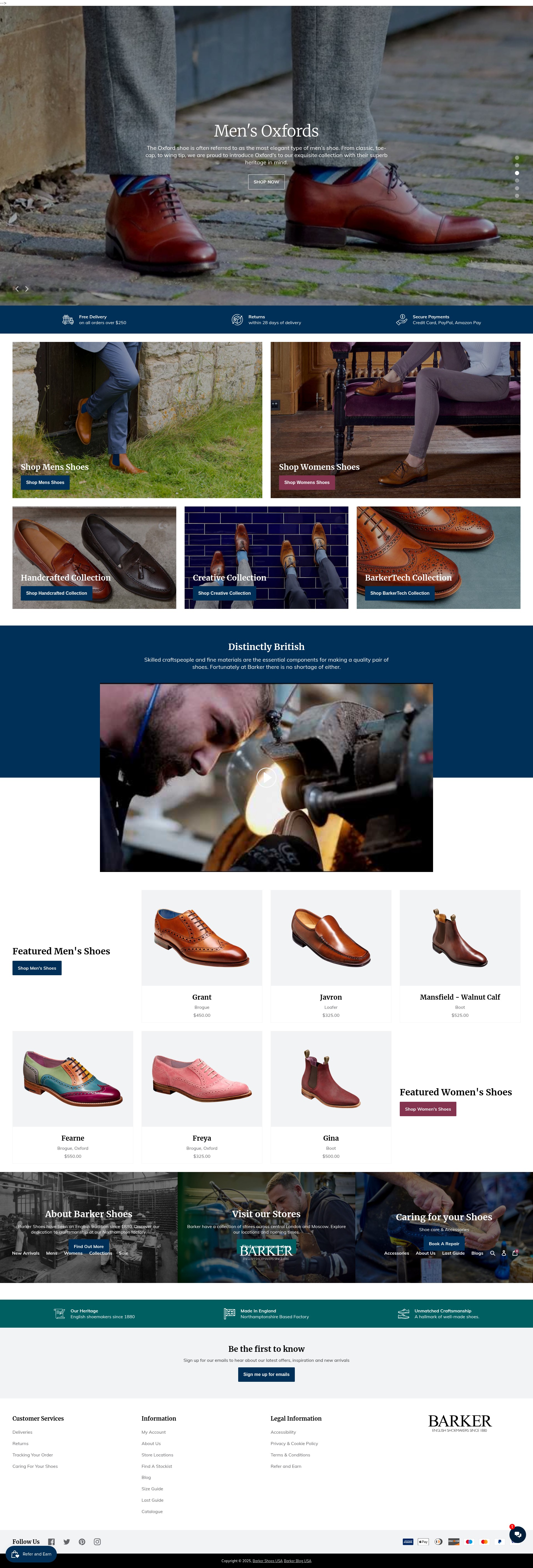Screenshot of us.barkershoes.com
