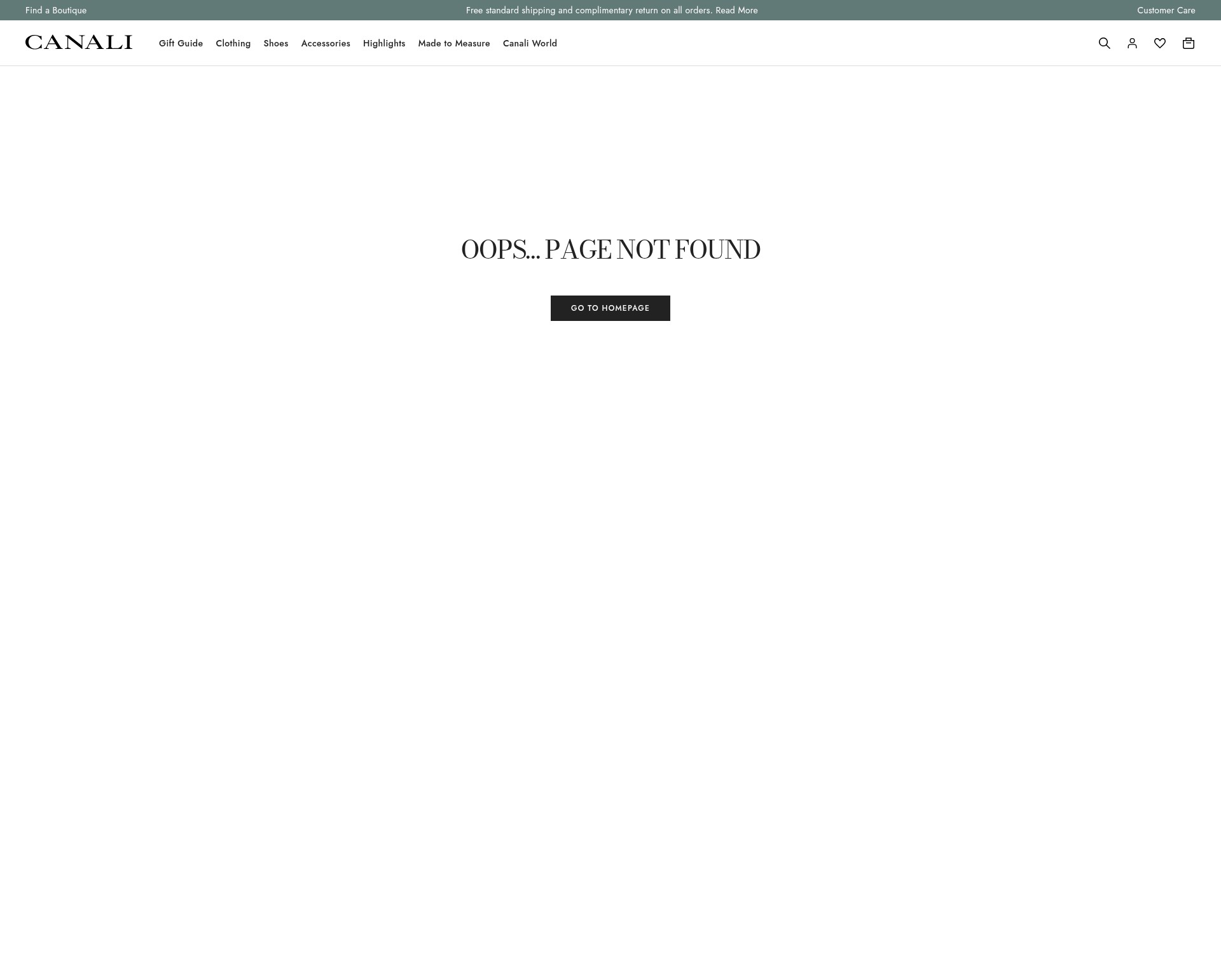 Screenshot of us.canali.com