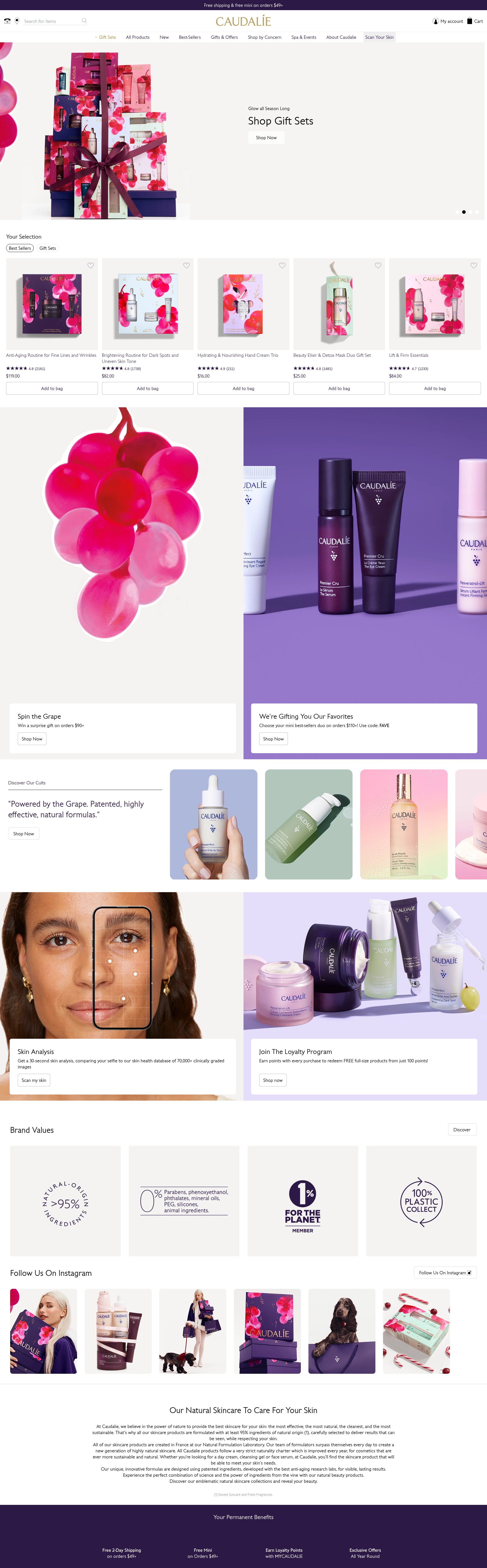 Screenshot of us.caudalie.com