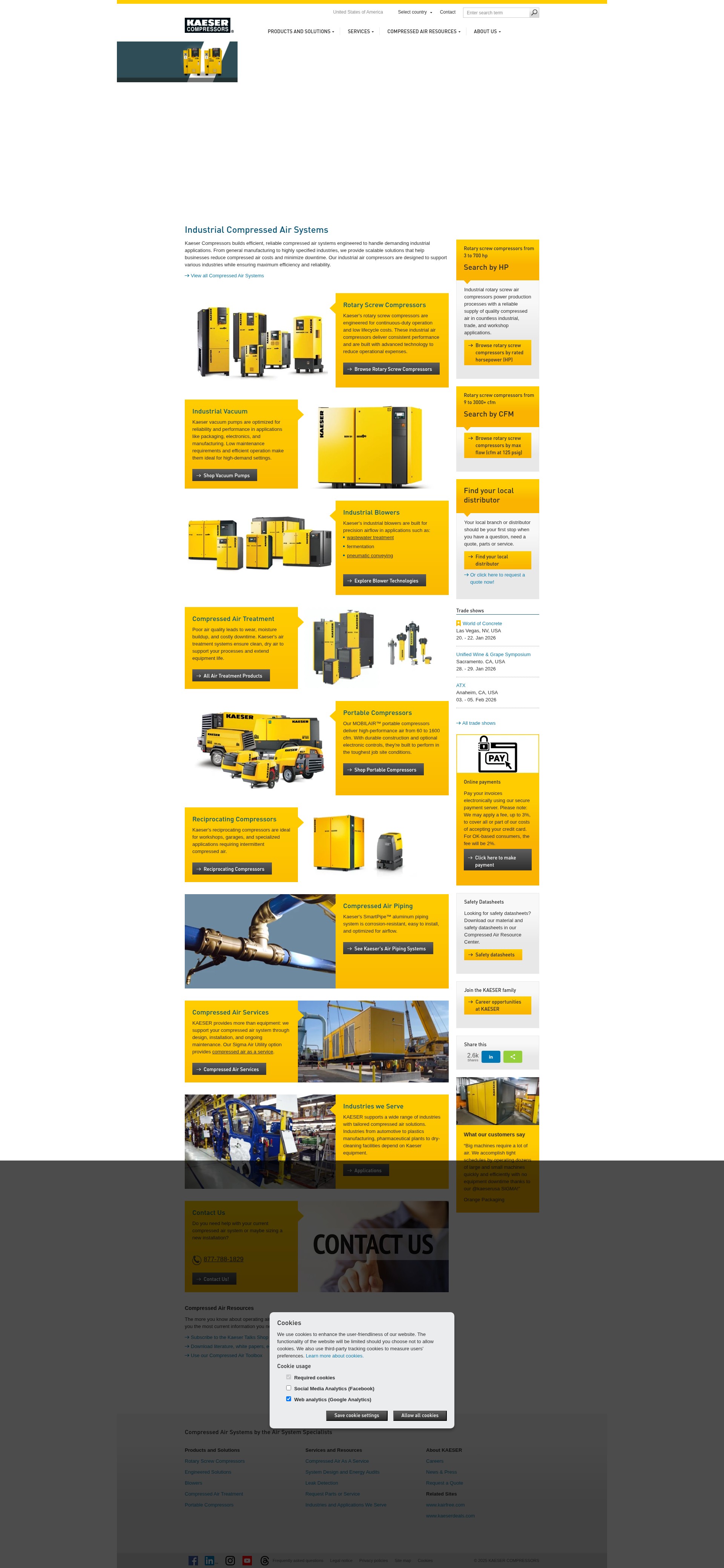 Screenshot of us.kaeser.com