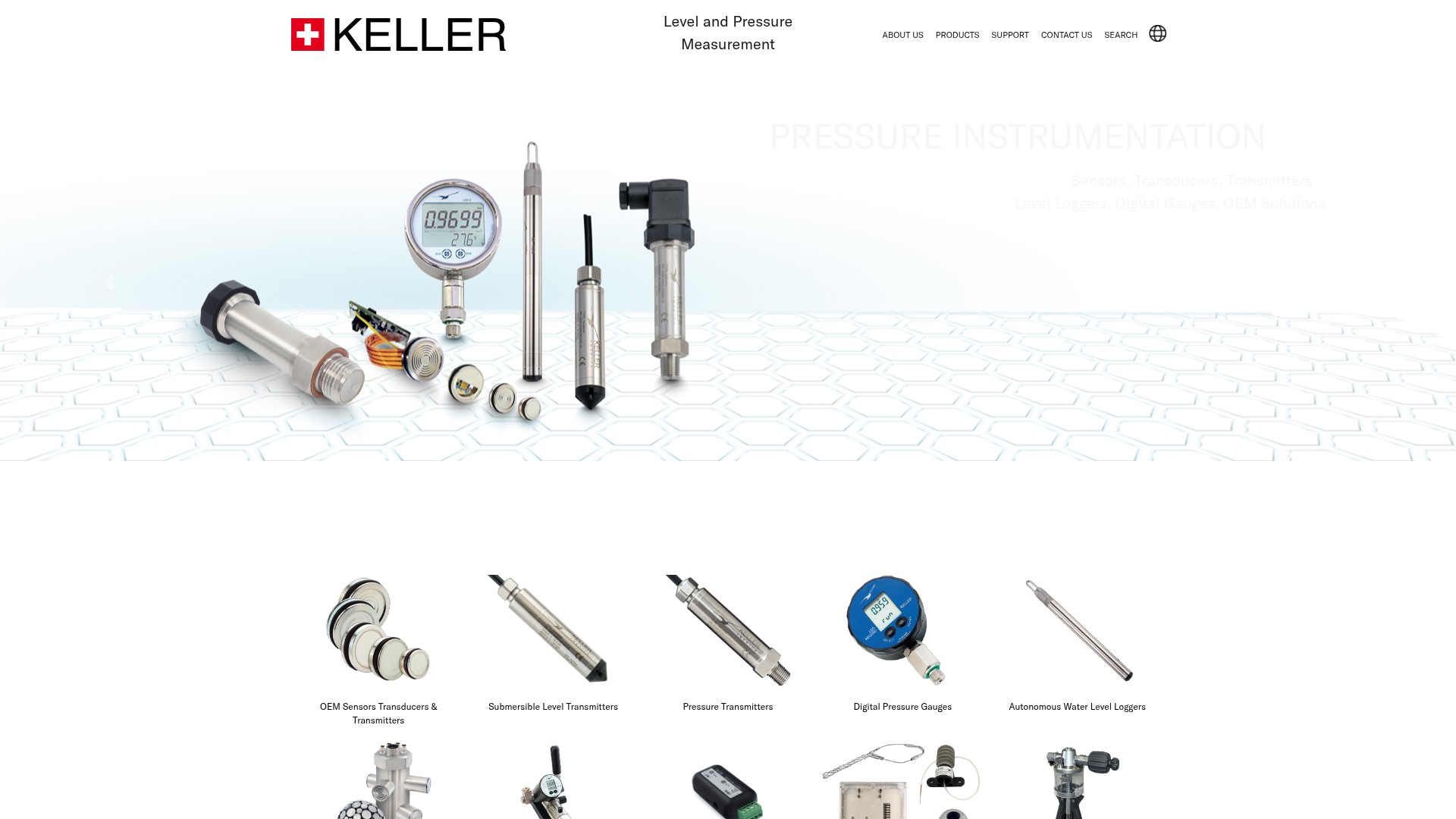 Screenshot of us.keller-pressure.com