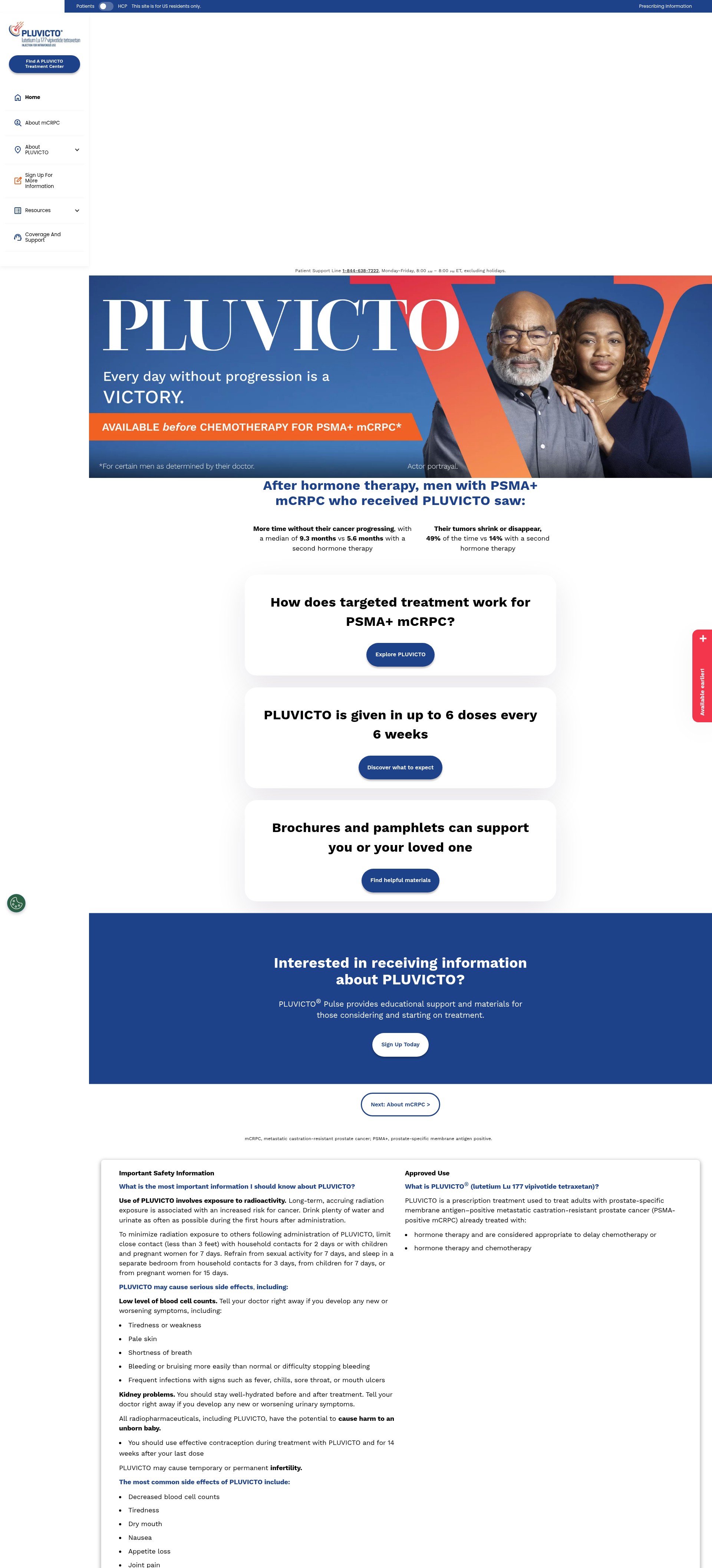 Screenshot of us.pluvicto.com