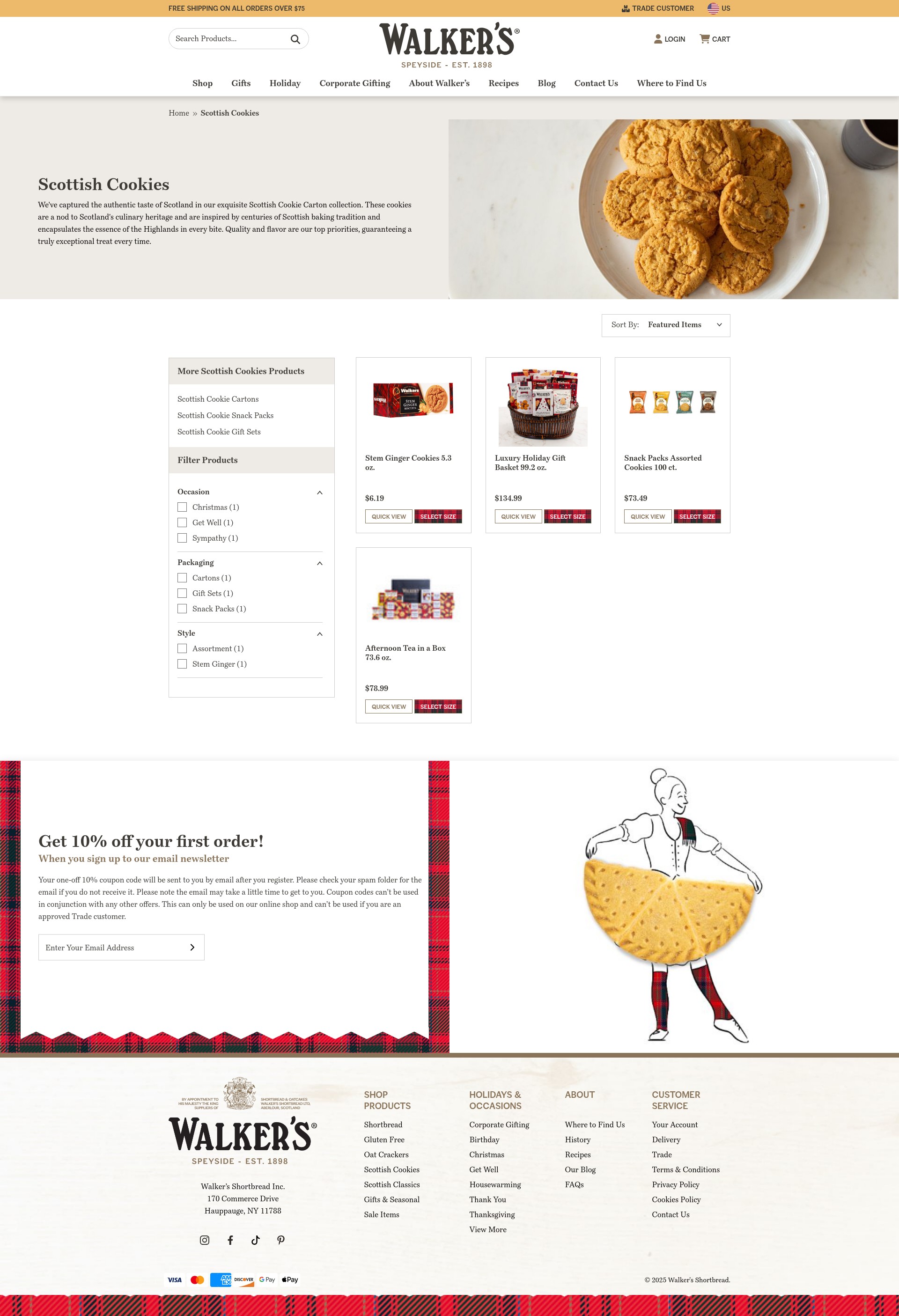 Screenshot of us.walkersshortbread.com