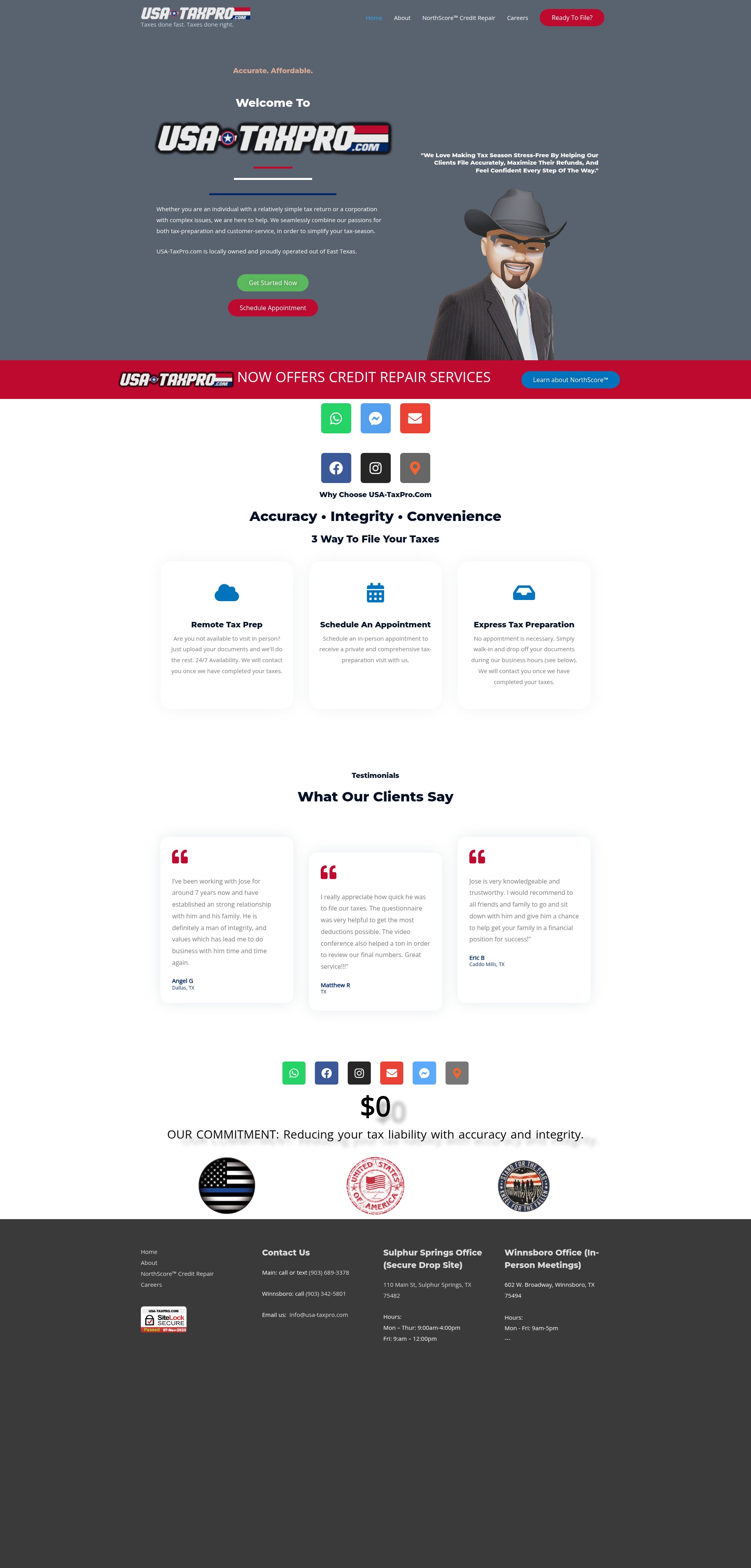 Screenshot of usa-taxpro.com