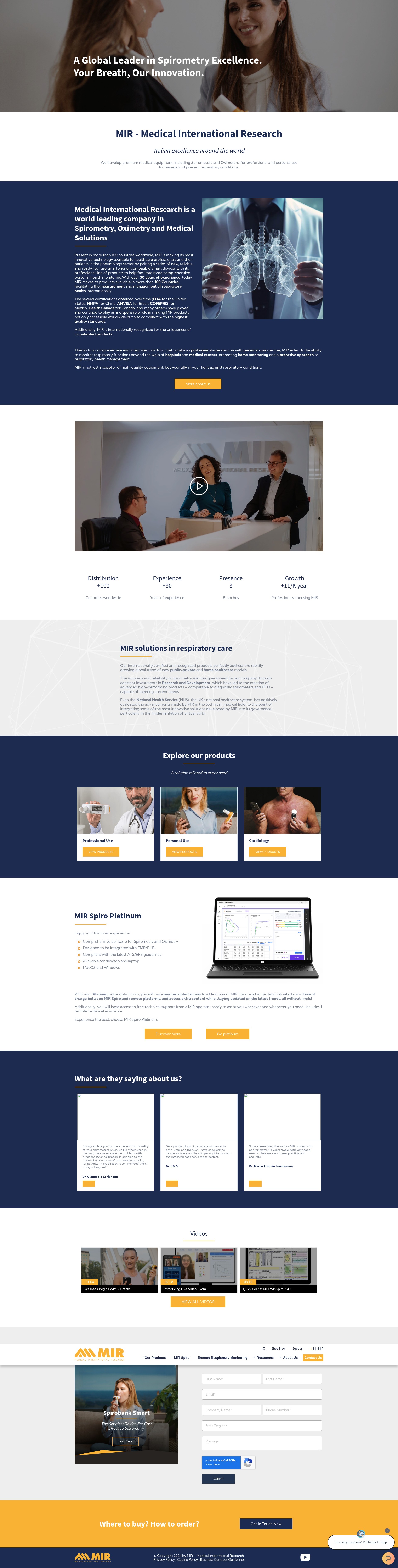 Screenshot of usa.spirometry.com